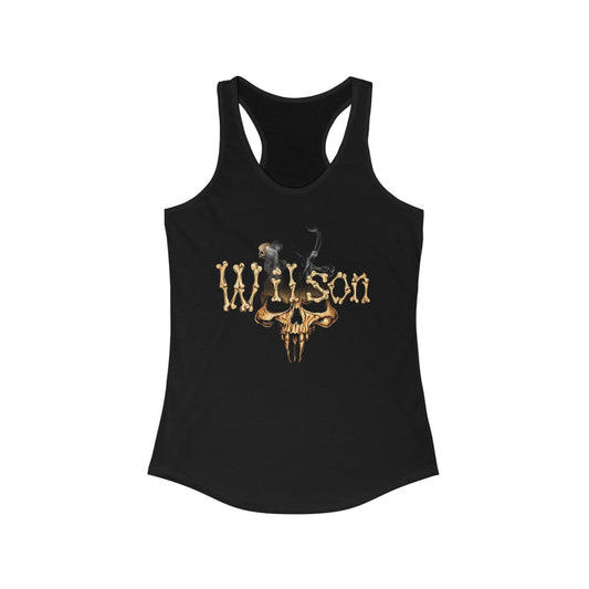 WIlson Boho Cow Skull - Racerback Tank