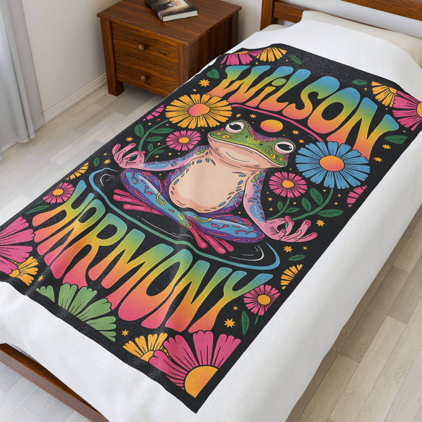 Wilson Frog Harmony - Velveteen Plush Blanket, Cozy Throw for Home