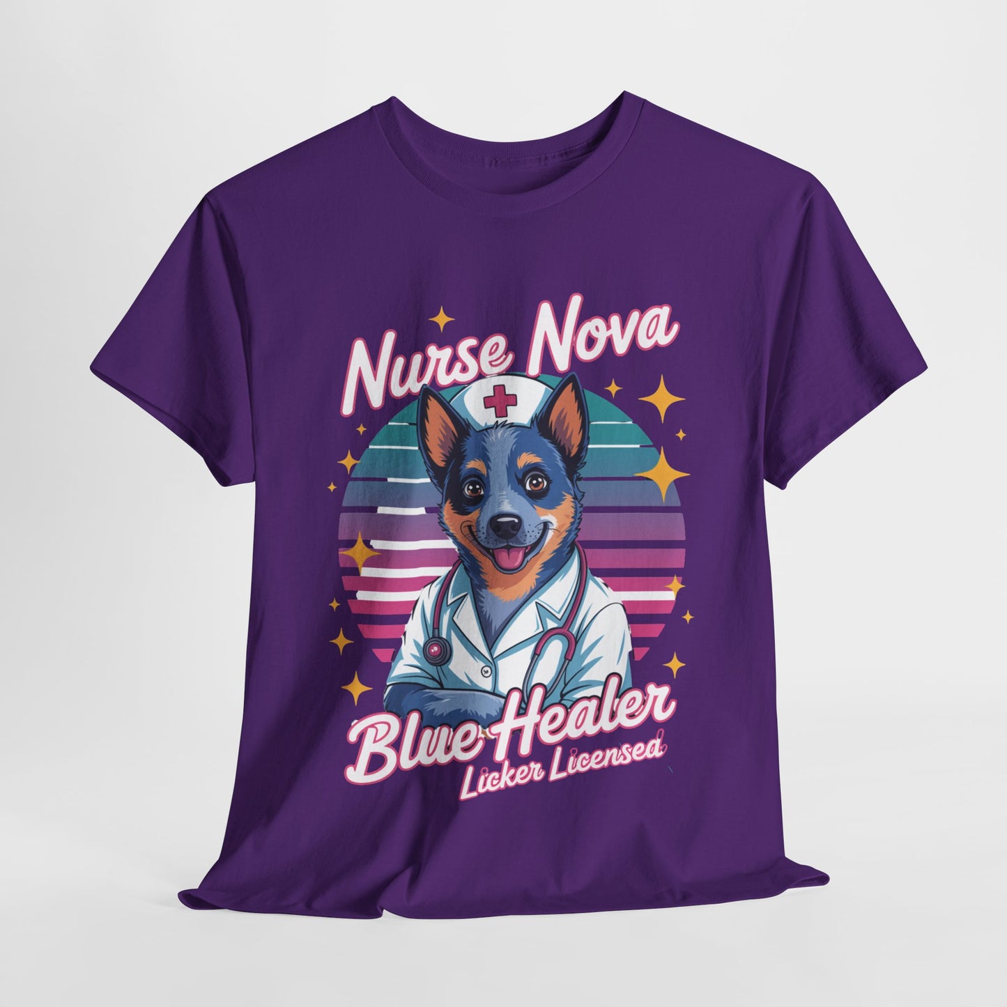 Nurse Dog Blue Healer -  Unisex Cotton T-Shirt