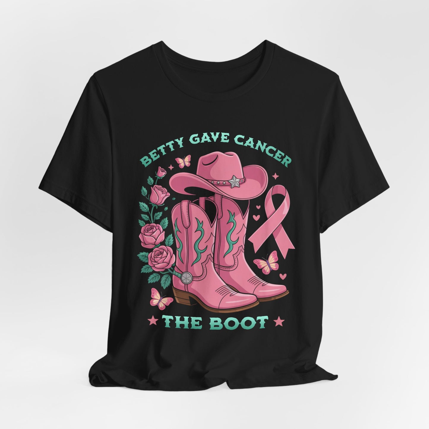 Gave cancer the boot - Stylish Short Sleeve Shirt