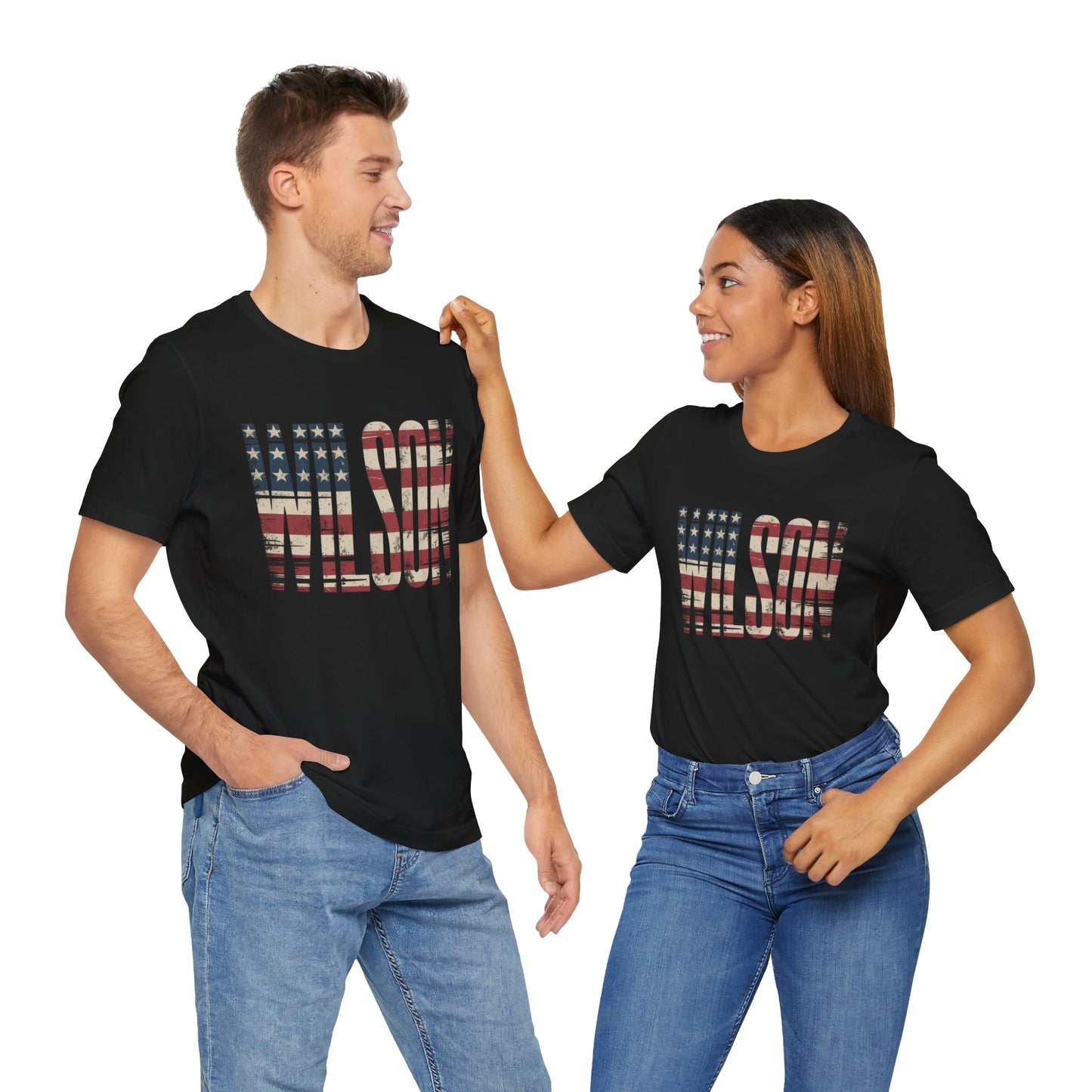 Wilson USA Flag Letters - Unisex Tee Shirt