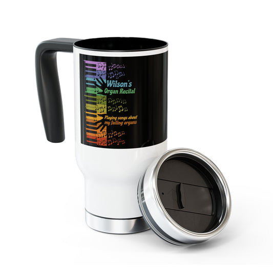Wilson's Organ Recital Design - Stainless Steel Travel Mug w/Handle