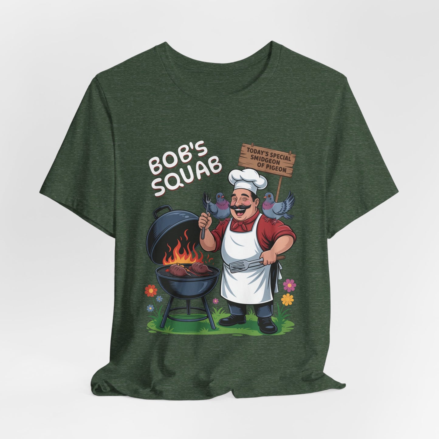 Bob Squab BBQ Pigeon. - Unisex Graphic Tee