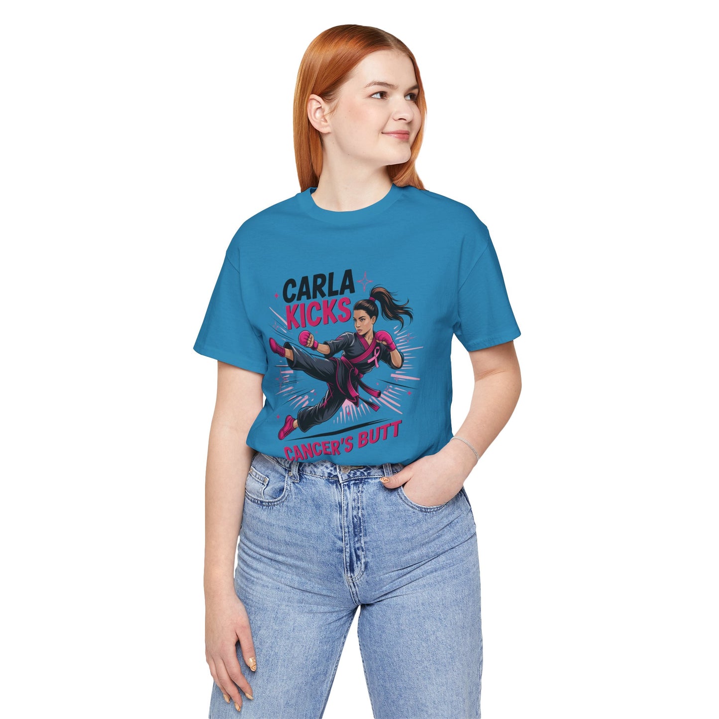 Carla Kicks Cancer - Stylish Short Sleeve Shirt