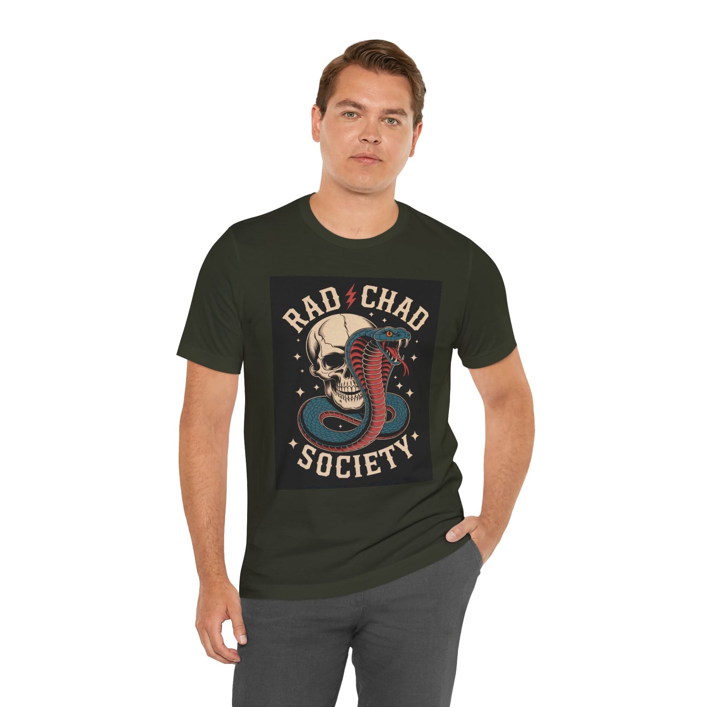 Rad Chad Skull n Snake - Unisex Tee Shirt