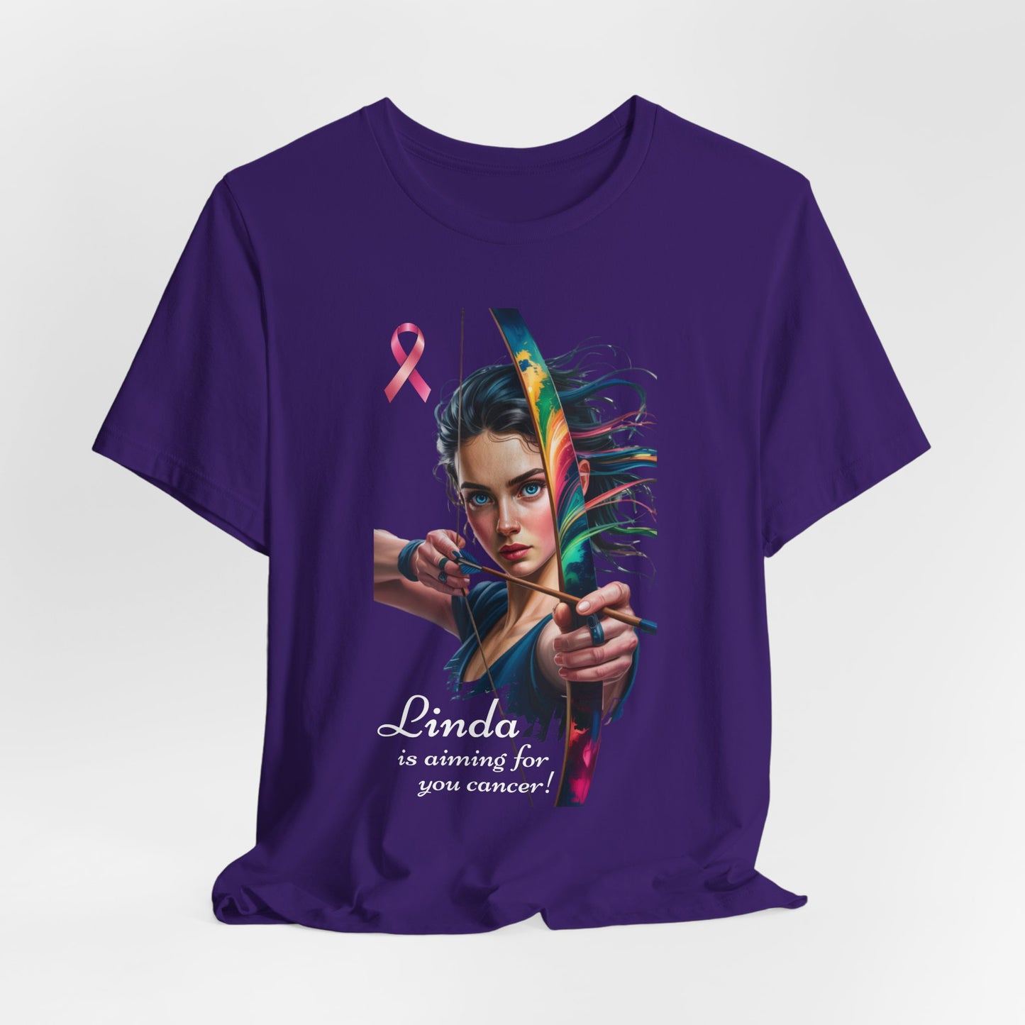 Linda is aiming for Cancer - Stylish Short Sleeve Shirt