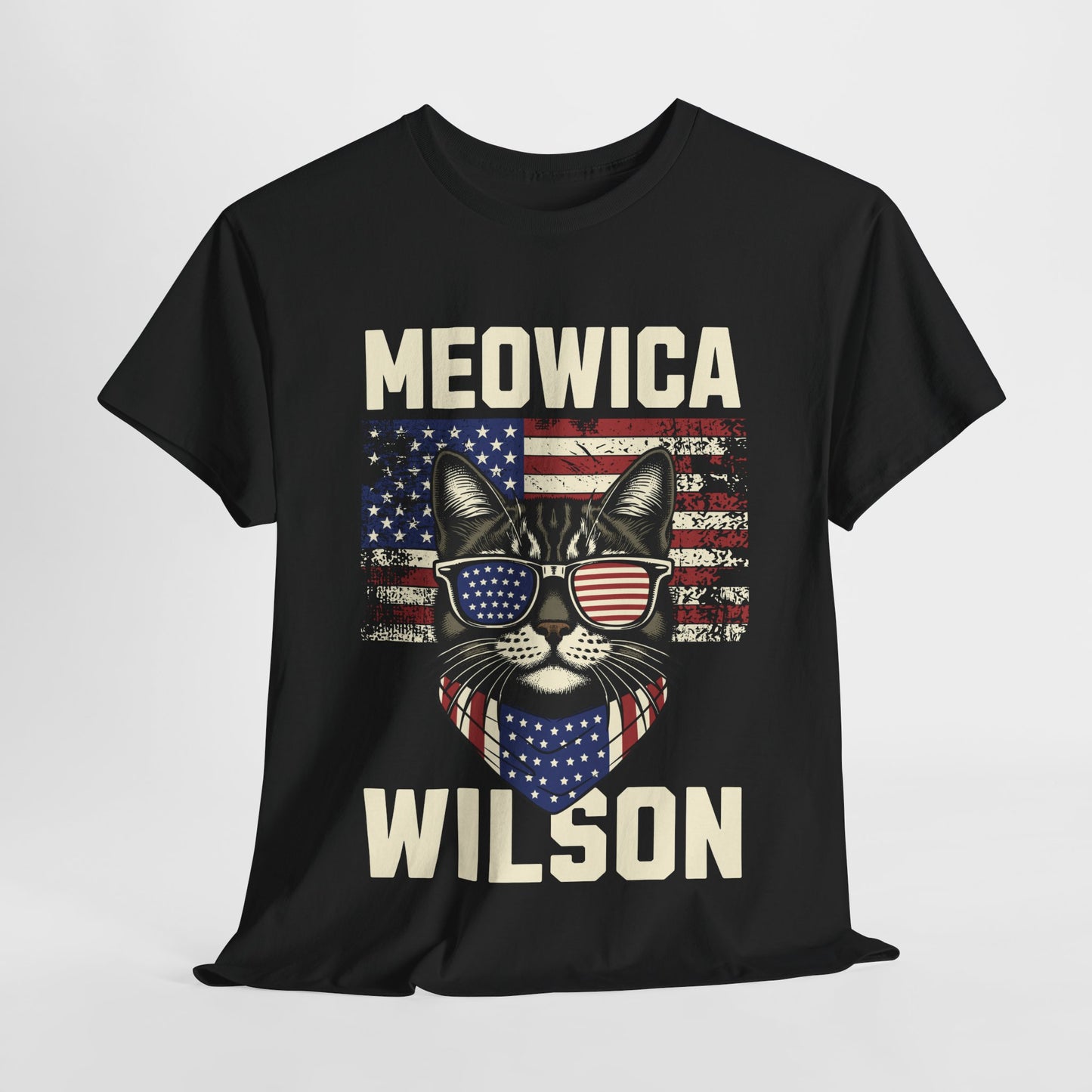 Patriotic Meowica Cat - Unisex Tee Shirt