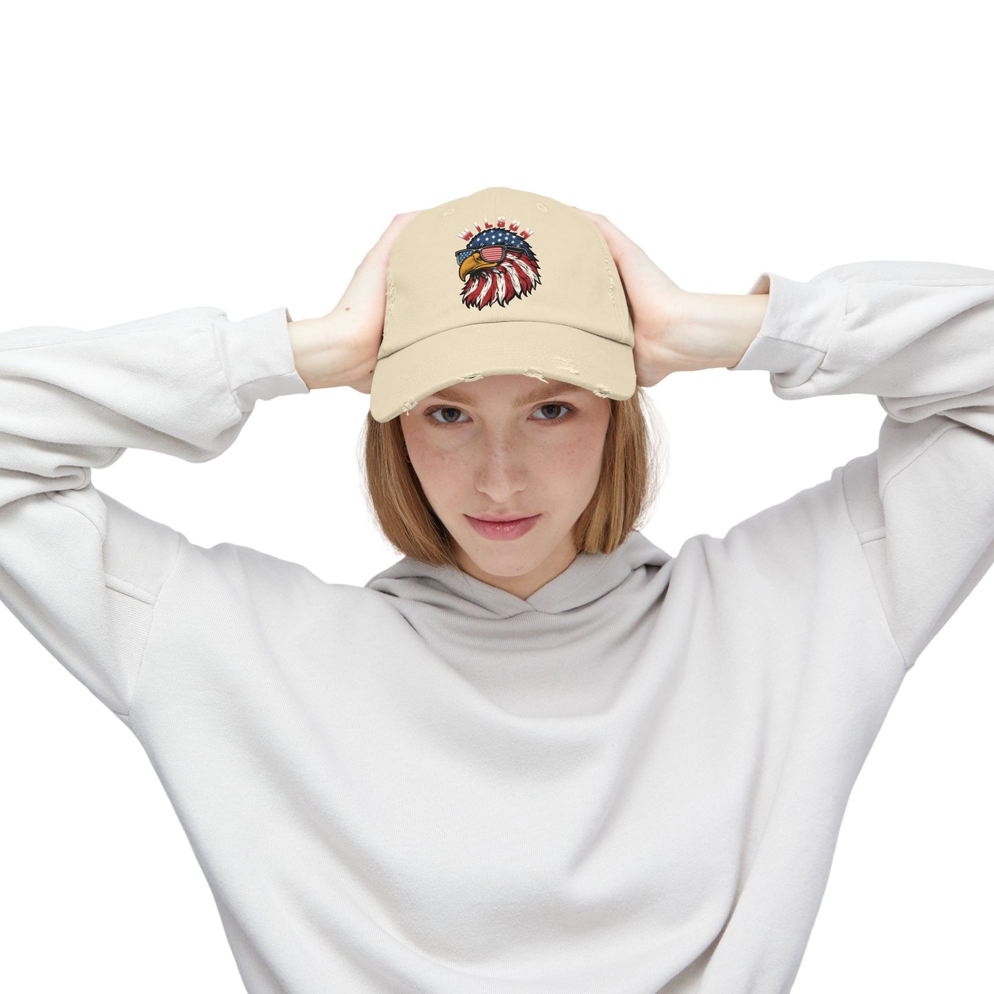 Patriotic Eagle - Distressed Unisex Adjustable Cap