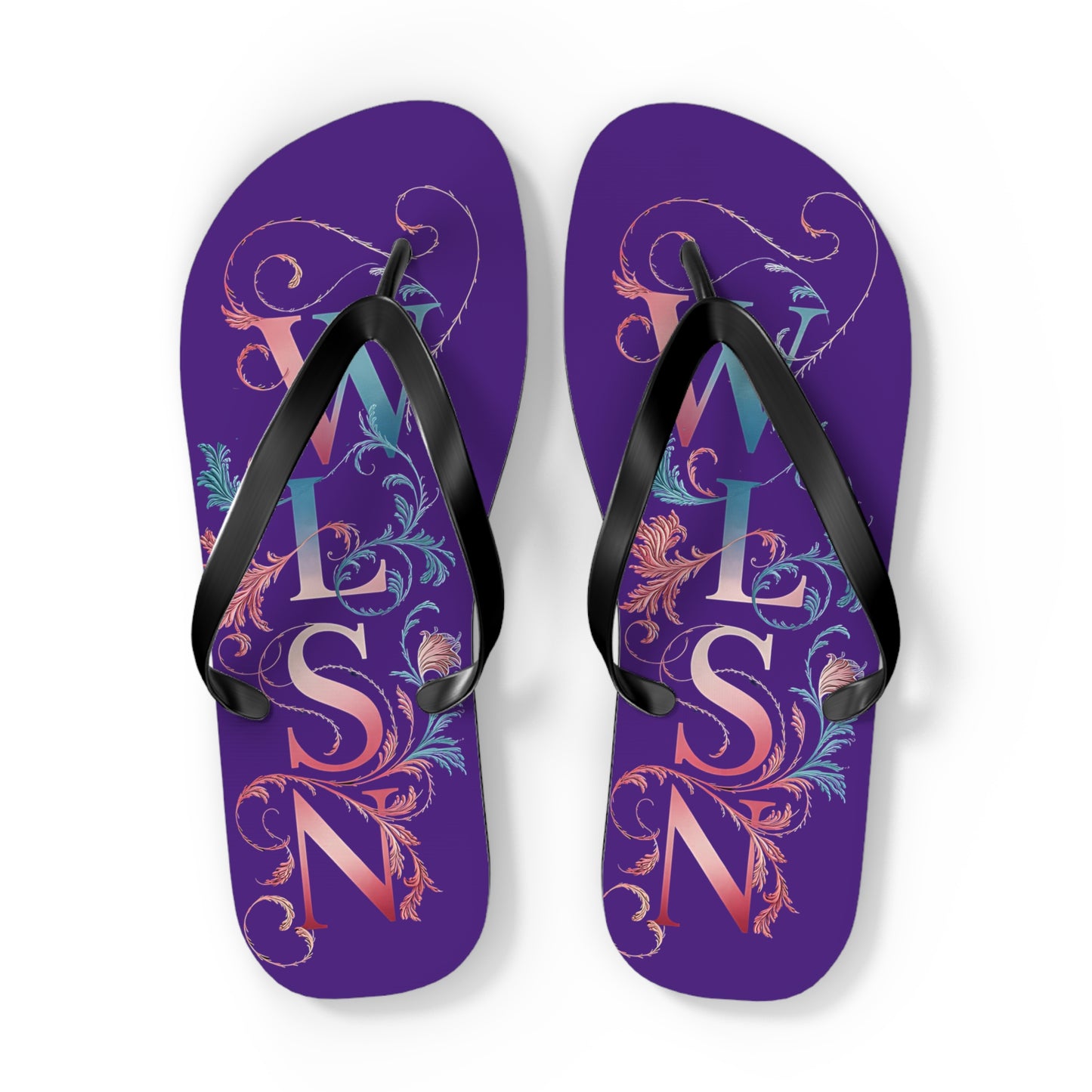 Wilson Flip Flops | Purple Sandals, Beachwear