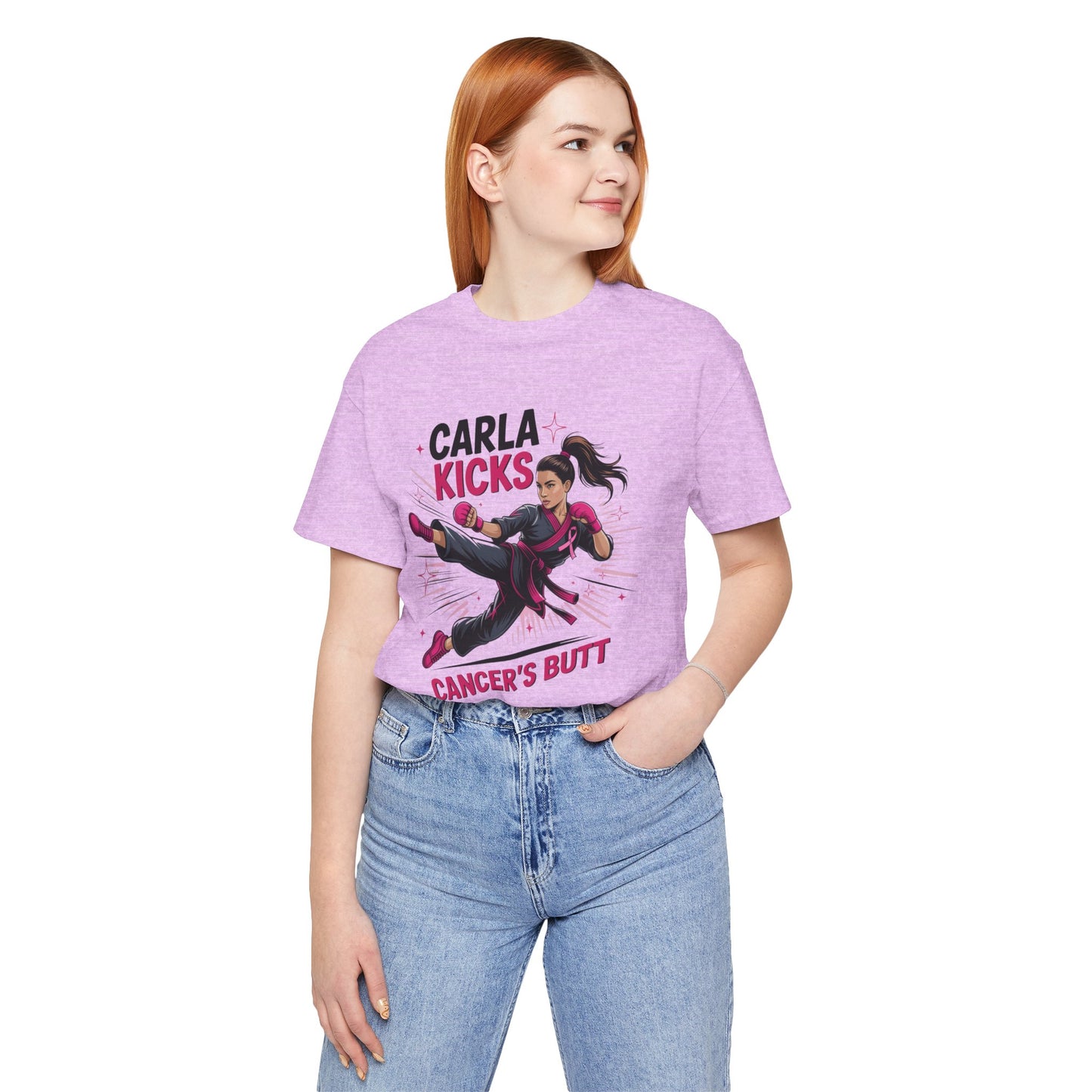 Carla Kicks Cancer - Stylish Short Sleeve Shirt