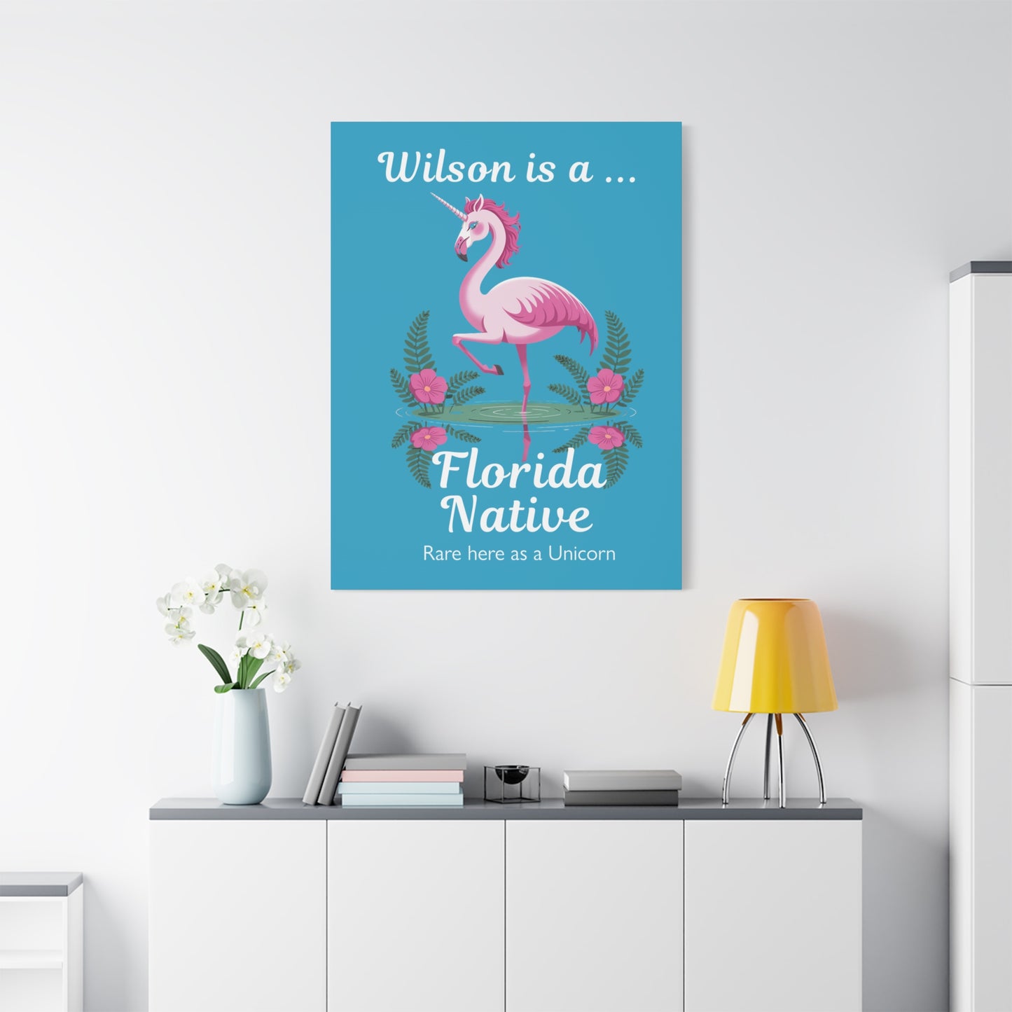 Florida Native Flamingo-Corn - Canvas Wall Art