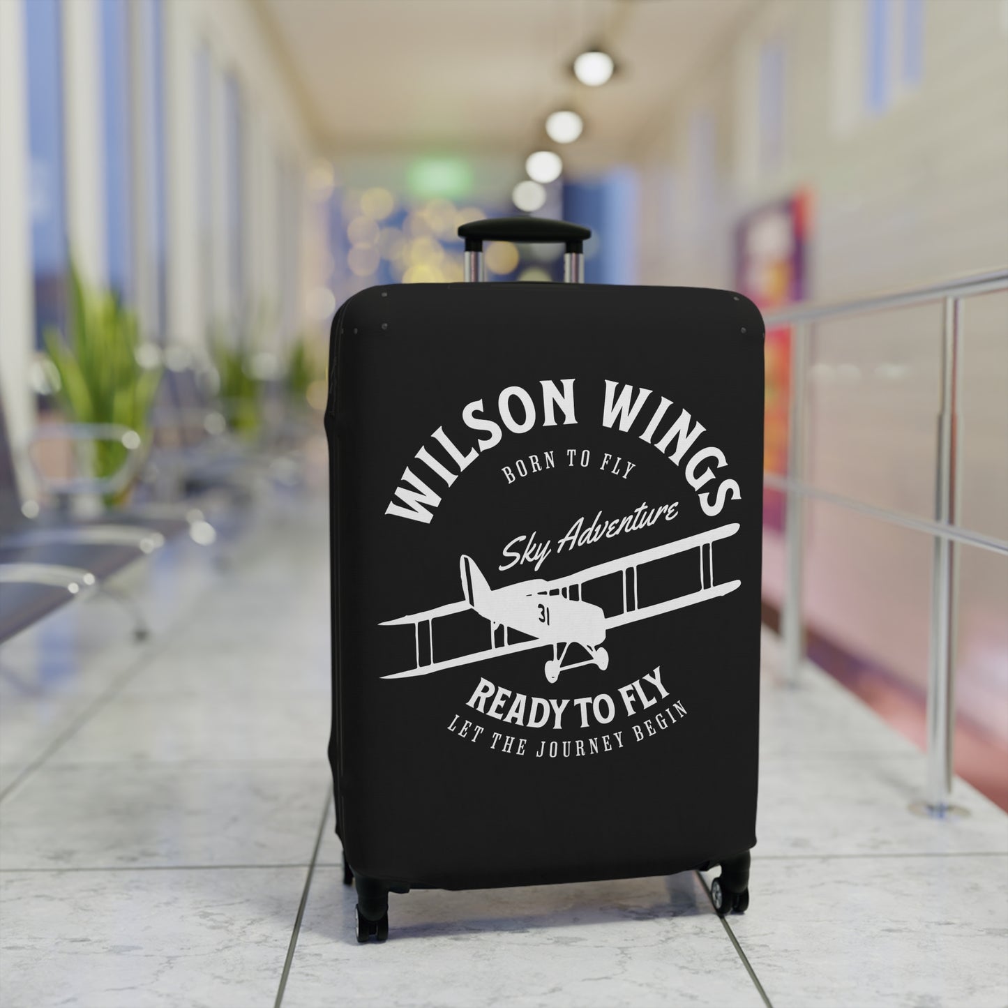 Wilson Wings (Black) - Adventure Luggage Cover