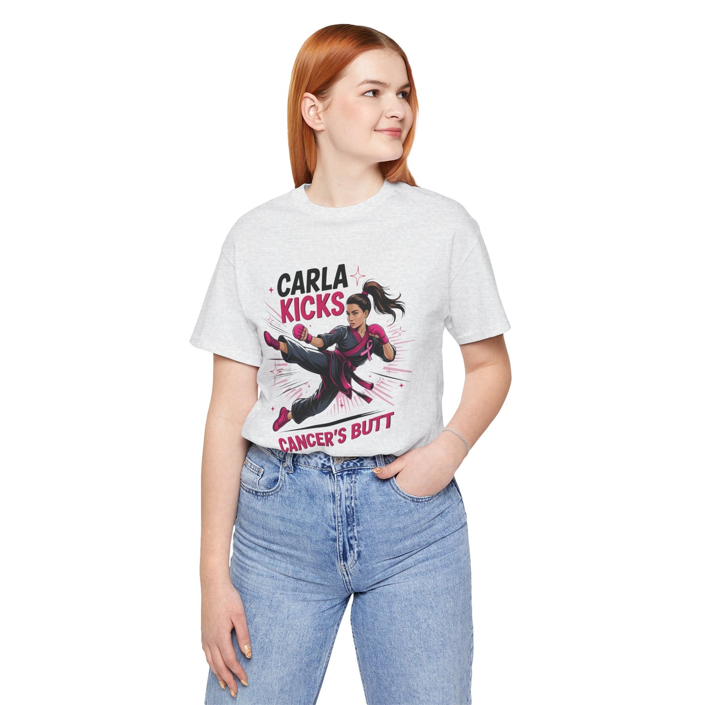 Carla Kicks Cancer - Stylish Short Sleeve Shirt