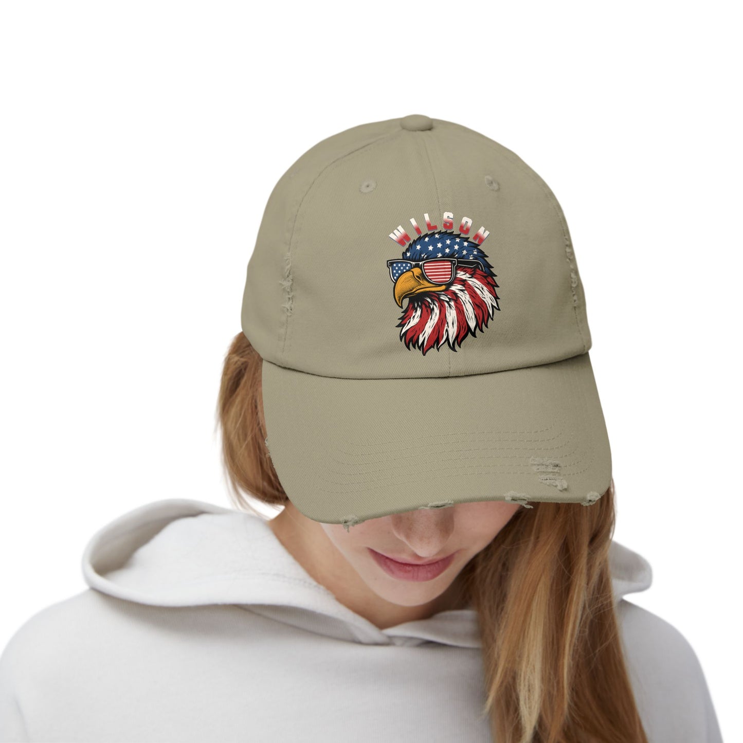 Patriotic Eagle - Distressed Unisex Adjustable Cap