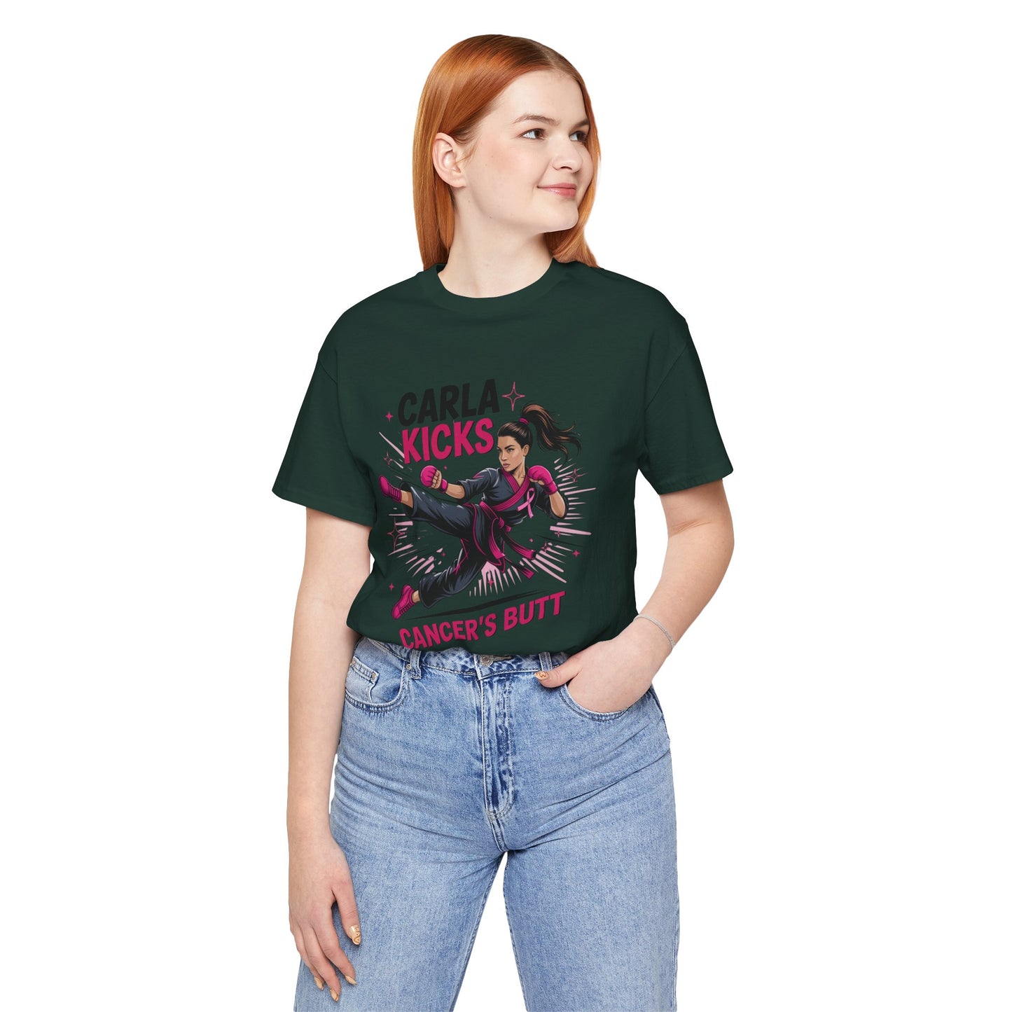 Carla Kicks Cancer - Stylish Short Sleeve Shirt