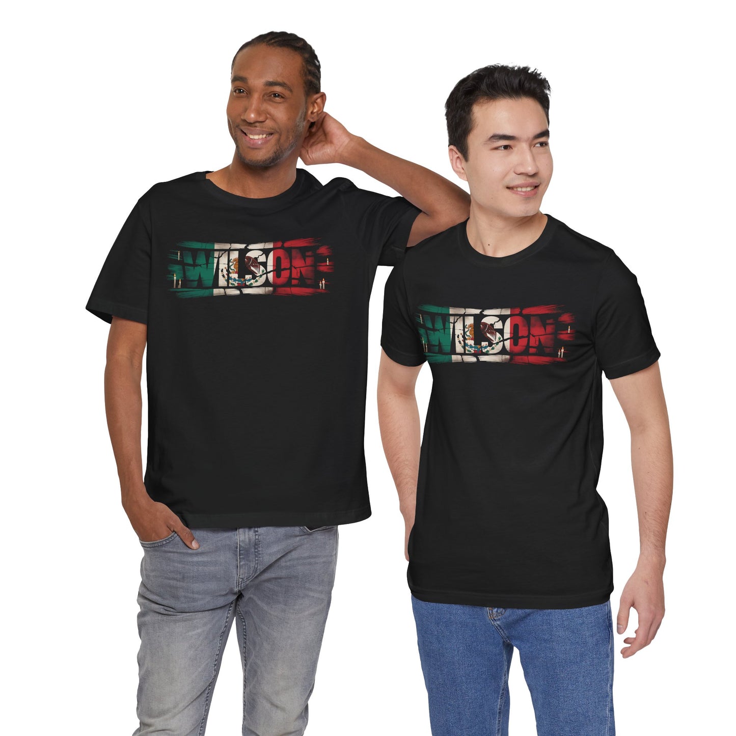Wilson Mexican Flag Letters - Unisex Tee Shirt