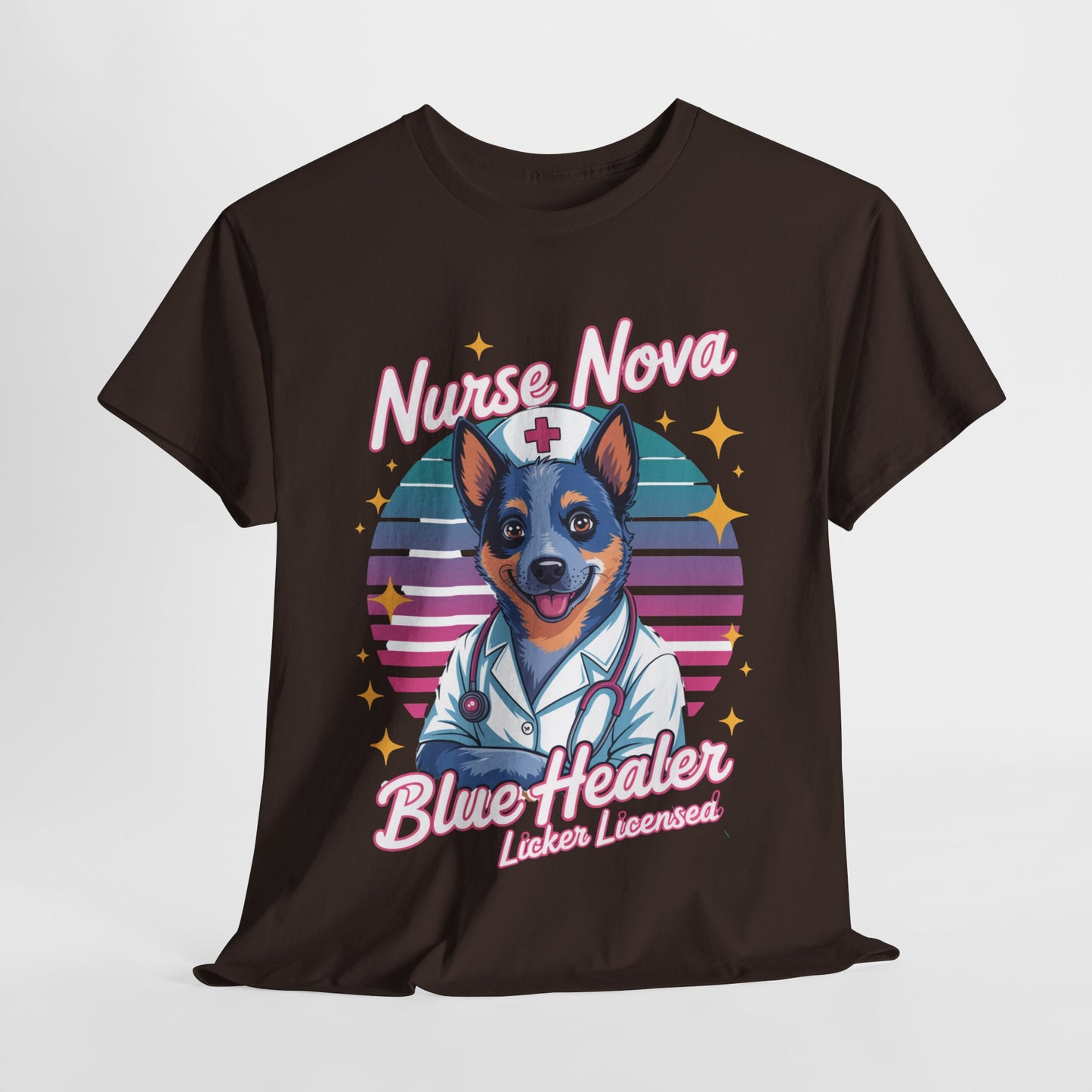 Nurse Dog Blue Healer - Unisex Cotton T-Shirt