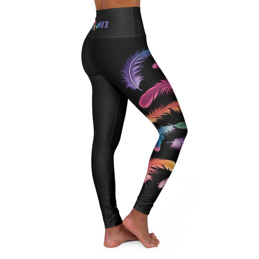 Wilson Feathers - High Waisted Yoga Leggings