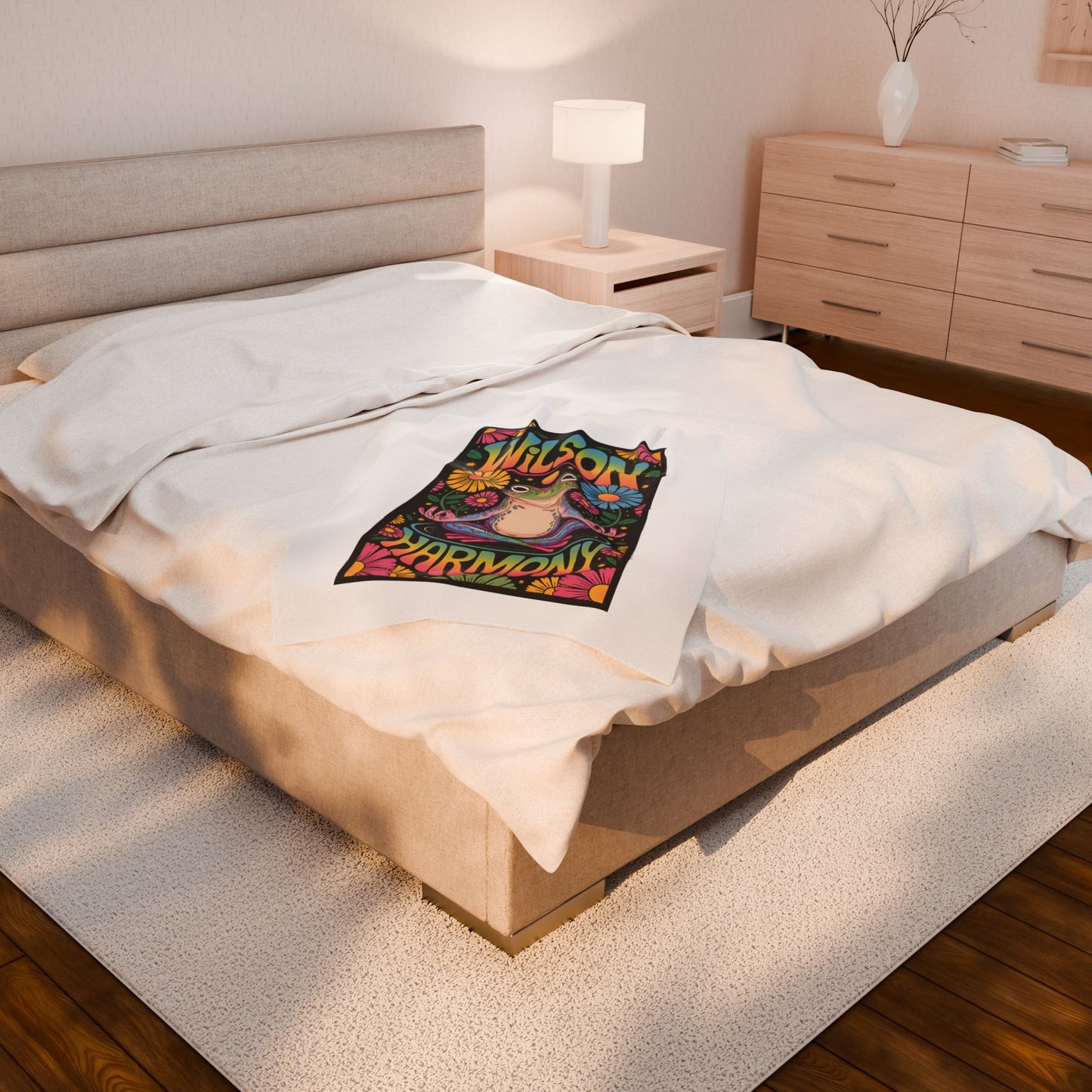 Wilson Frog Harmony - Velveteen Plush Blanket, Cozy Throw for Home