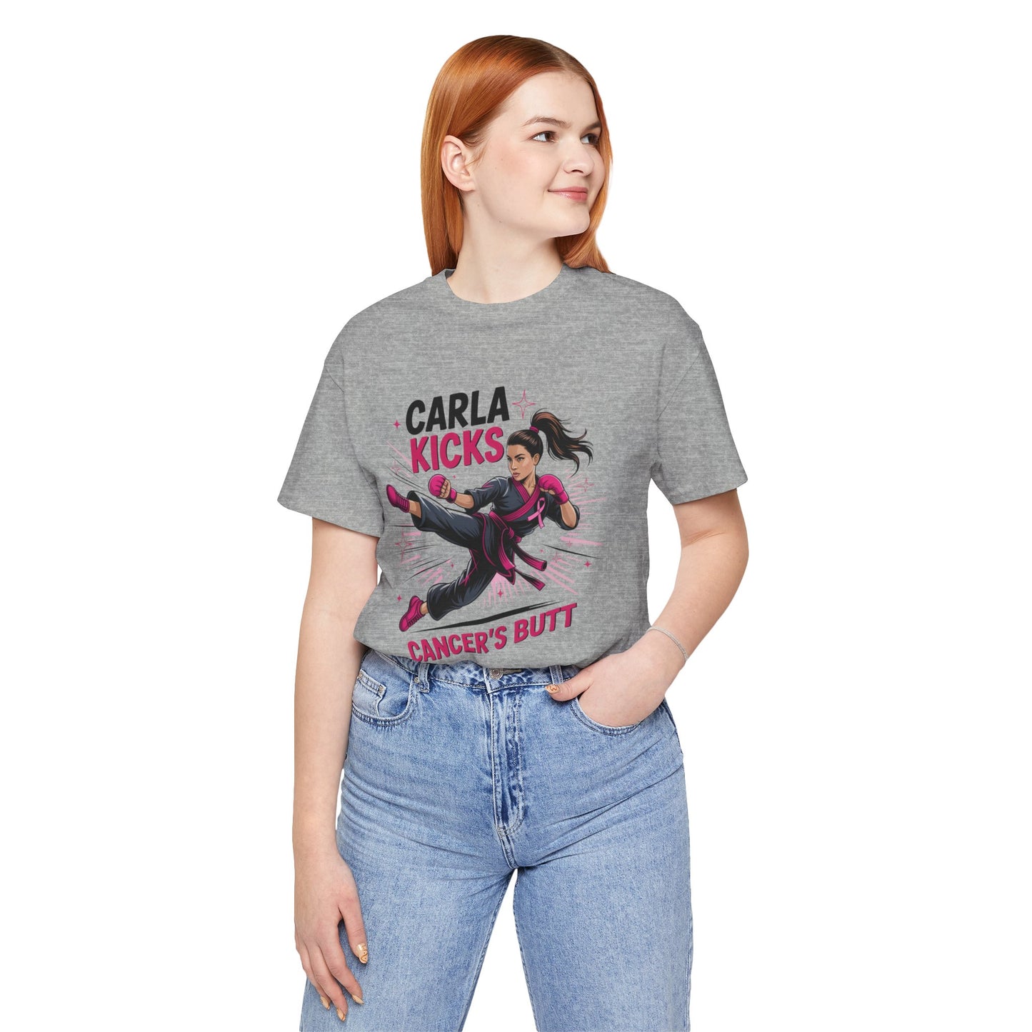 Carla Kicks Cancer - Stylish Short Sleeve Shirt