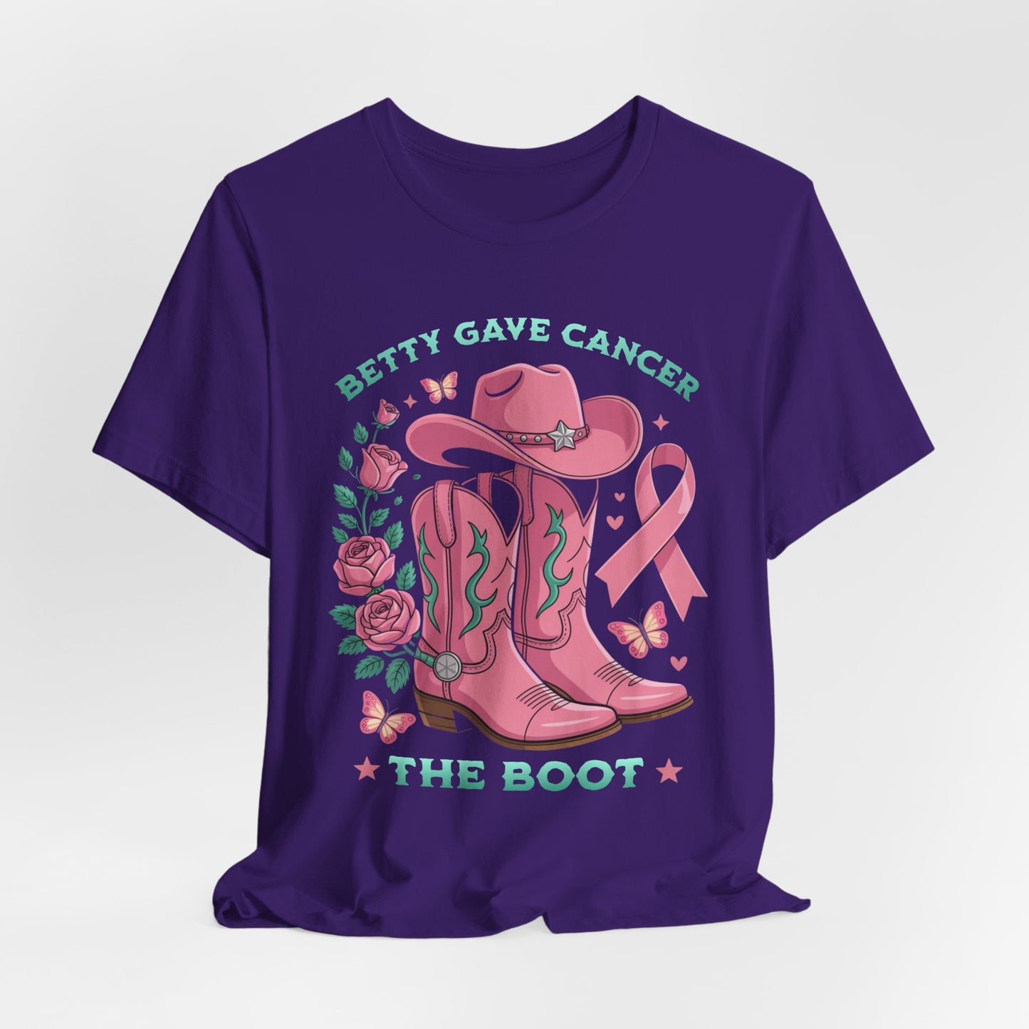 Gave cancer the boot - Stylish Short Sleeve Shirt
