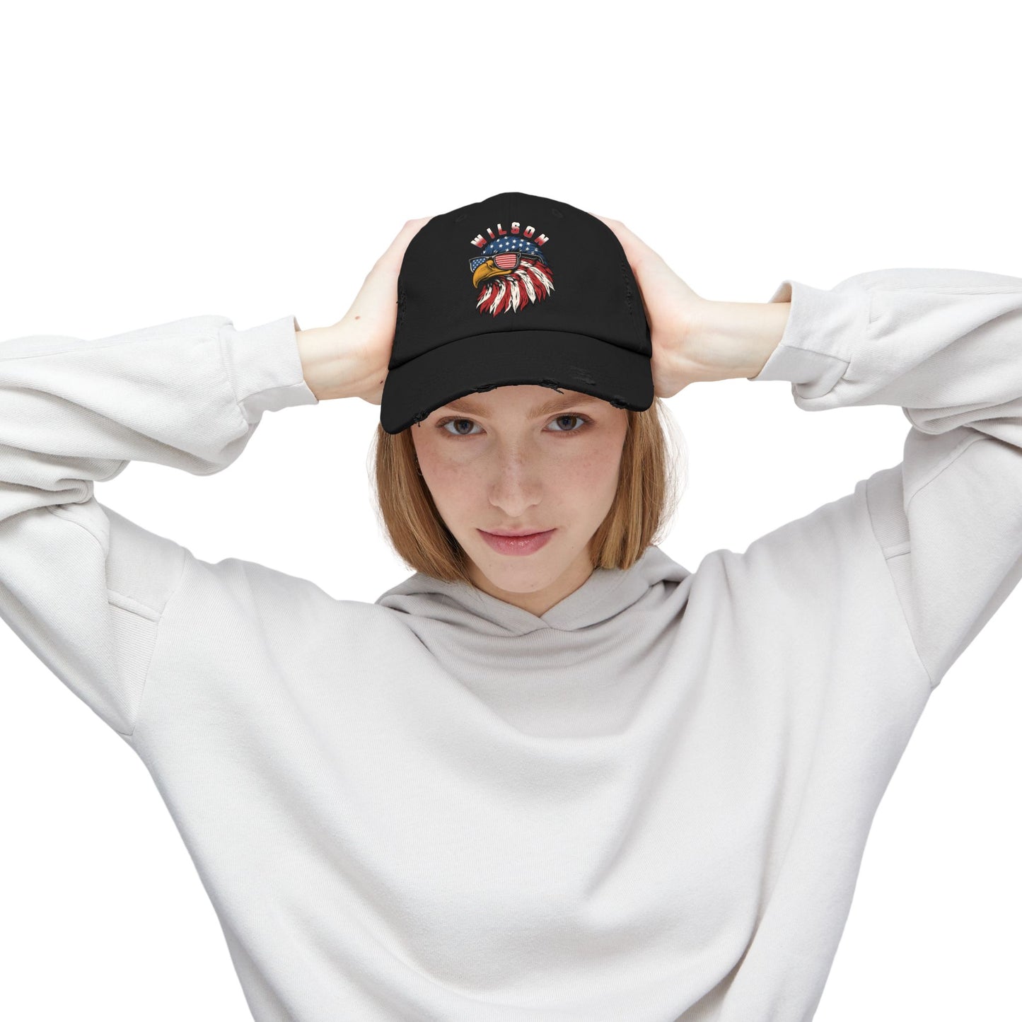 Patriotic Eagle - Distressed Unisex Adjustable Cap