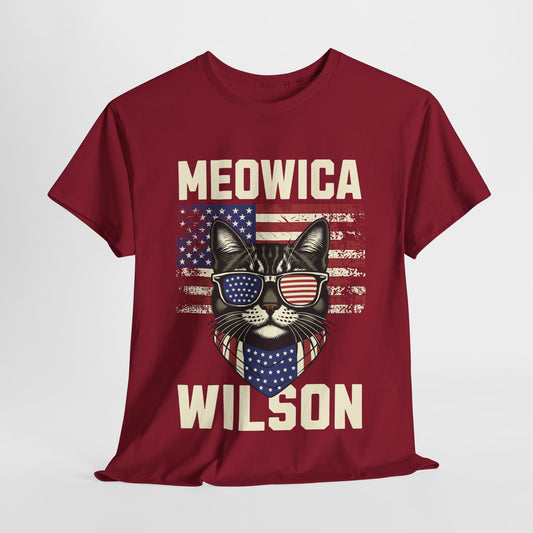 Patriotic Meowica Cat - Unisex Tee Shirt