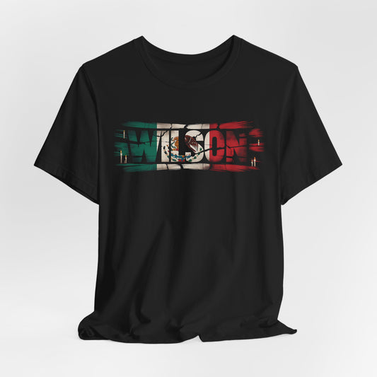 Wilson Mexican Flag Letters - Unisex Tee Shirt