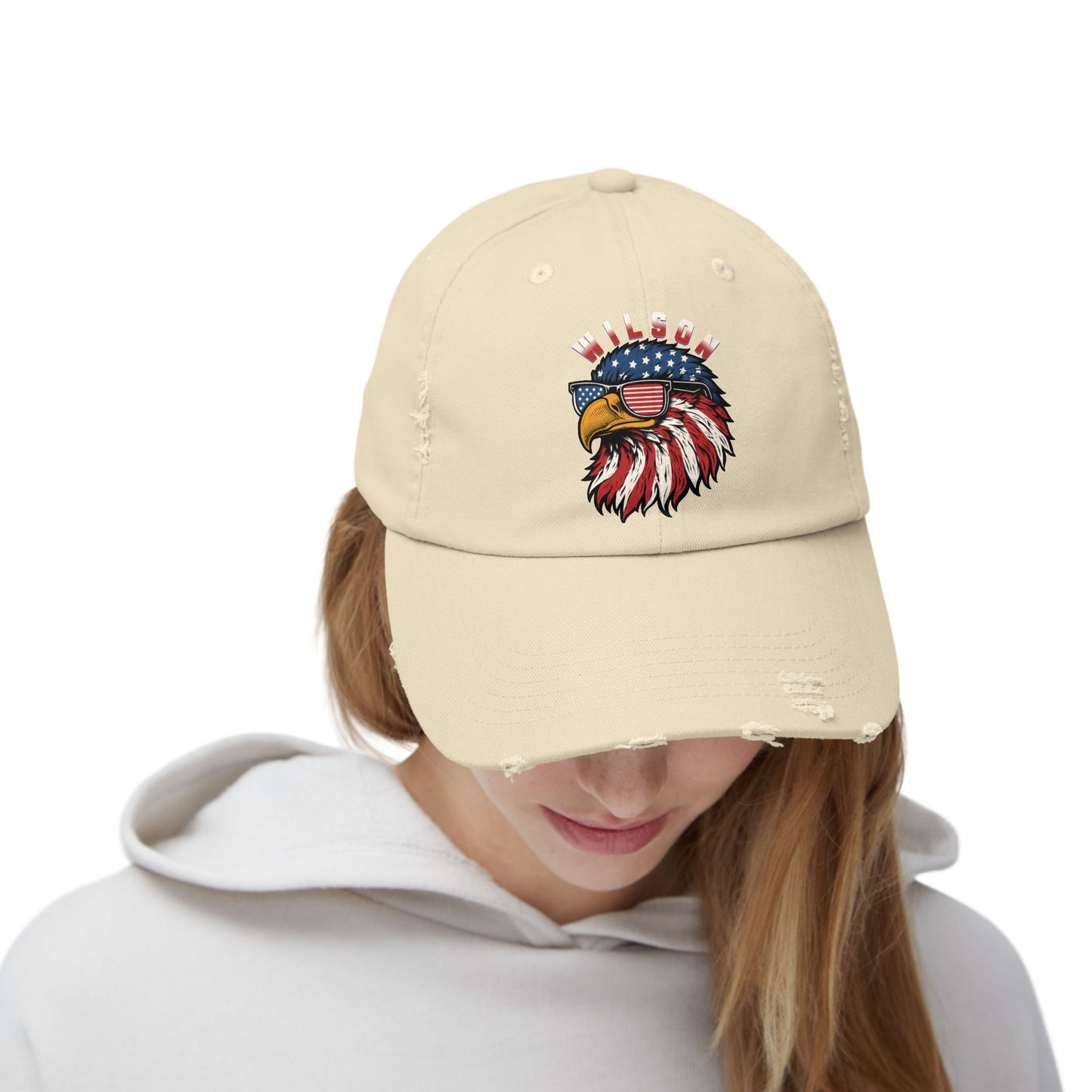 Patriotic Eagle - Distressed Unisex Adjustable Cap