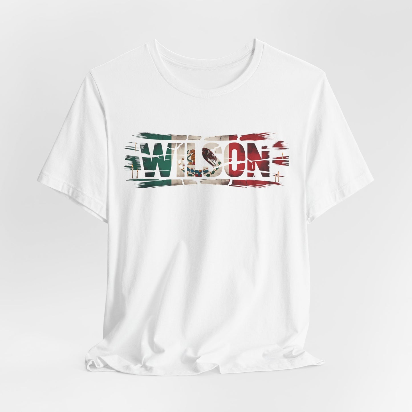 Wilson Mexican Flag Letters - Unisex Tee Shirt