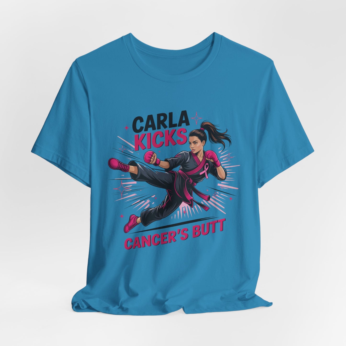 Carla Kicks Cancer - Stylish Short Sleeve Shirt