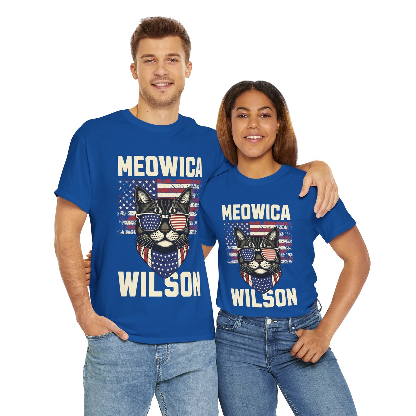Patriotic Meowica Cat - Unisex Tee Shirt