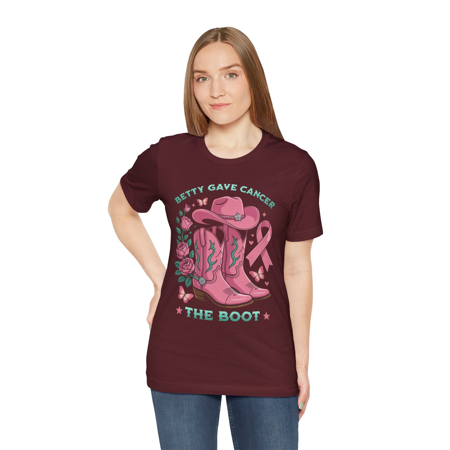 Gave cancer the boot - Stylish Short Sleeve Shirt