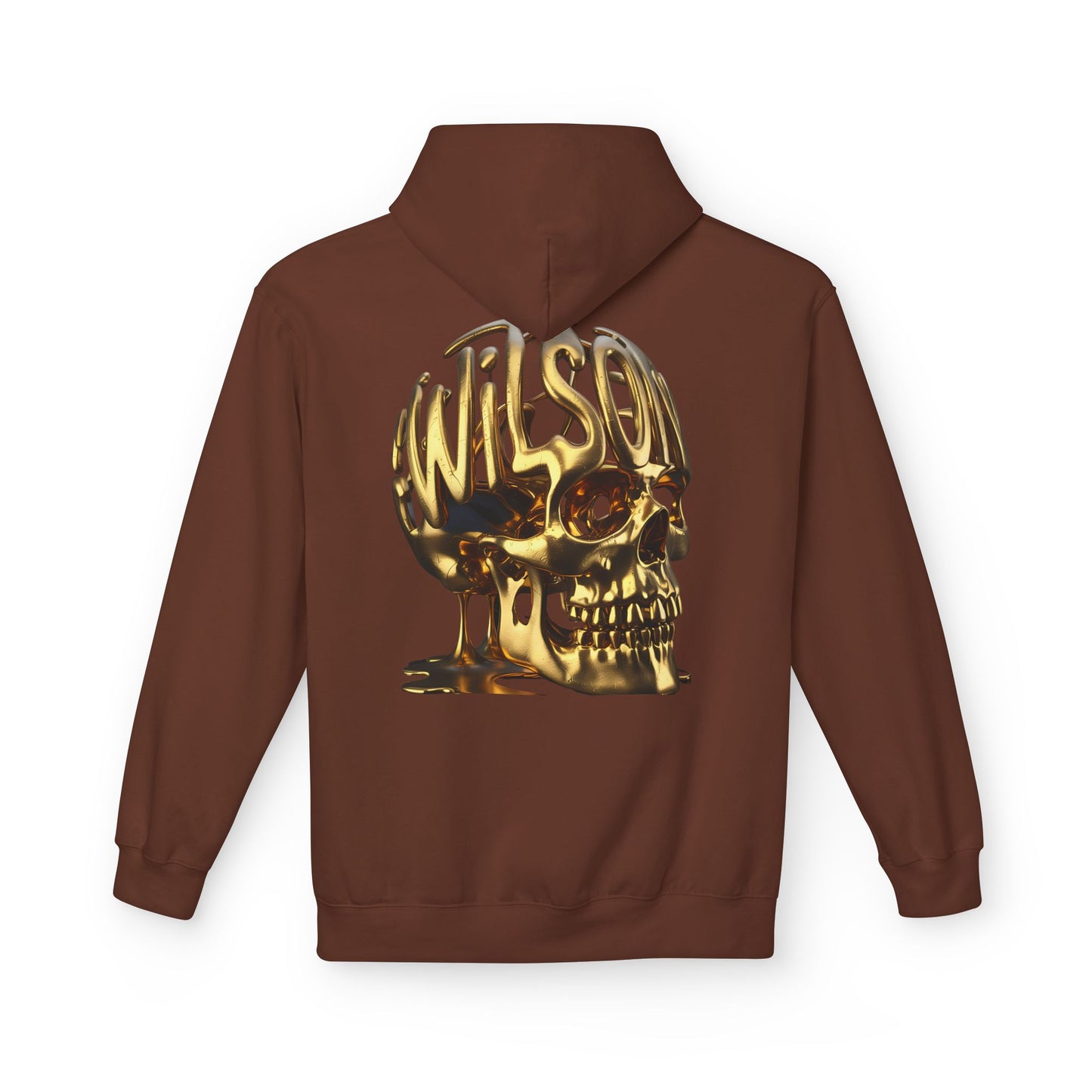 Wilson Skull on back of hoodie- Midweight Fleece Hoodie
