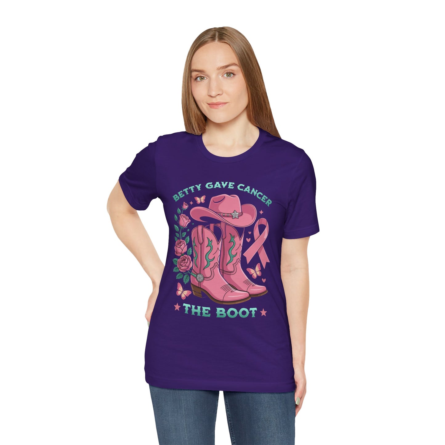 Gave cancer the boot - Stylish Short Sleeve Shirt