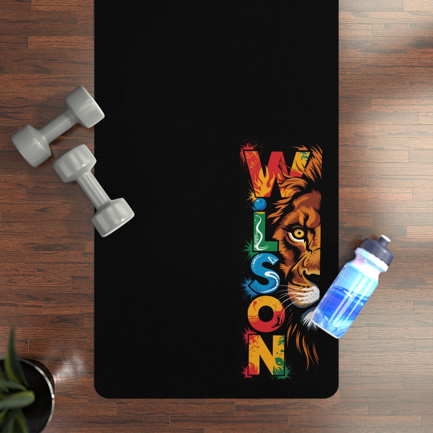 Wilson Lion on Side- Rubber Non-Slip Fitness Mat