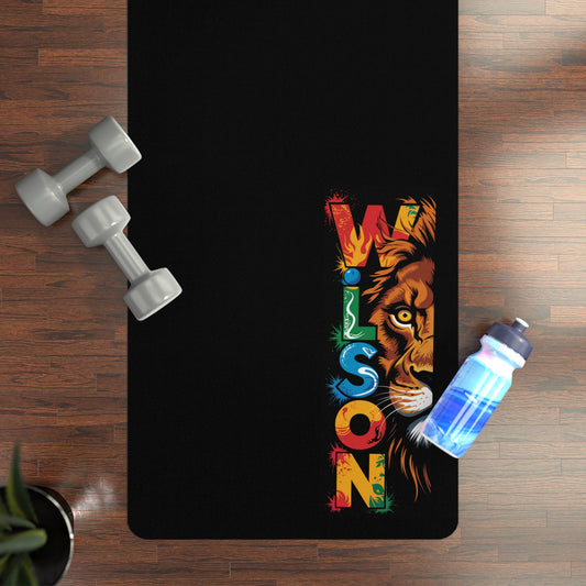 Wilson Lion on Side-  Rubber Non-Slip Fitness Mat