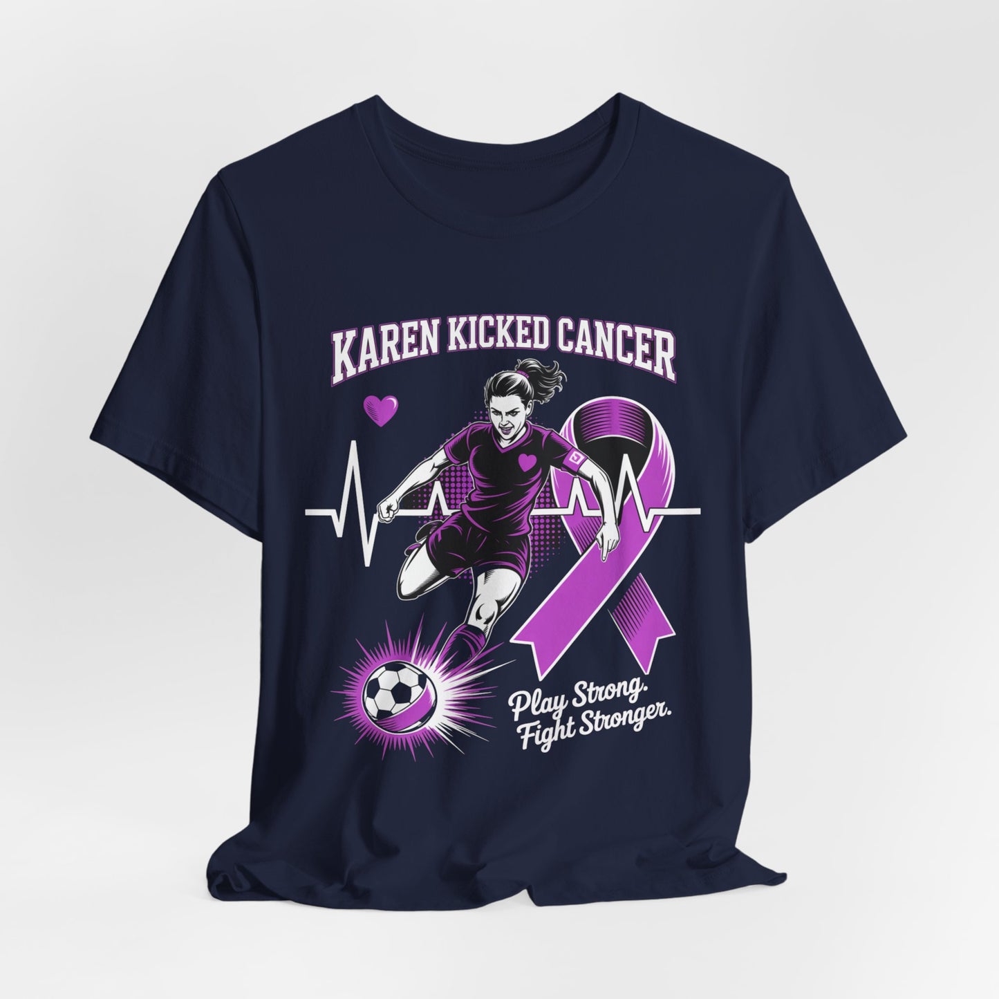 Soccer Kicking Cancer - Cancer Awareness Unisex Jersey Tee