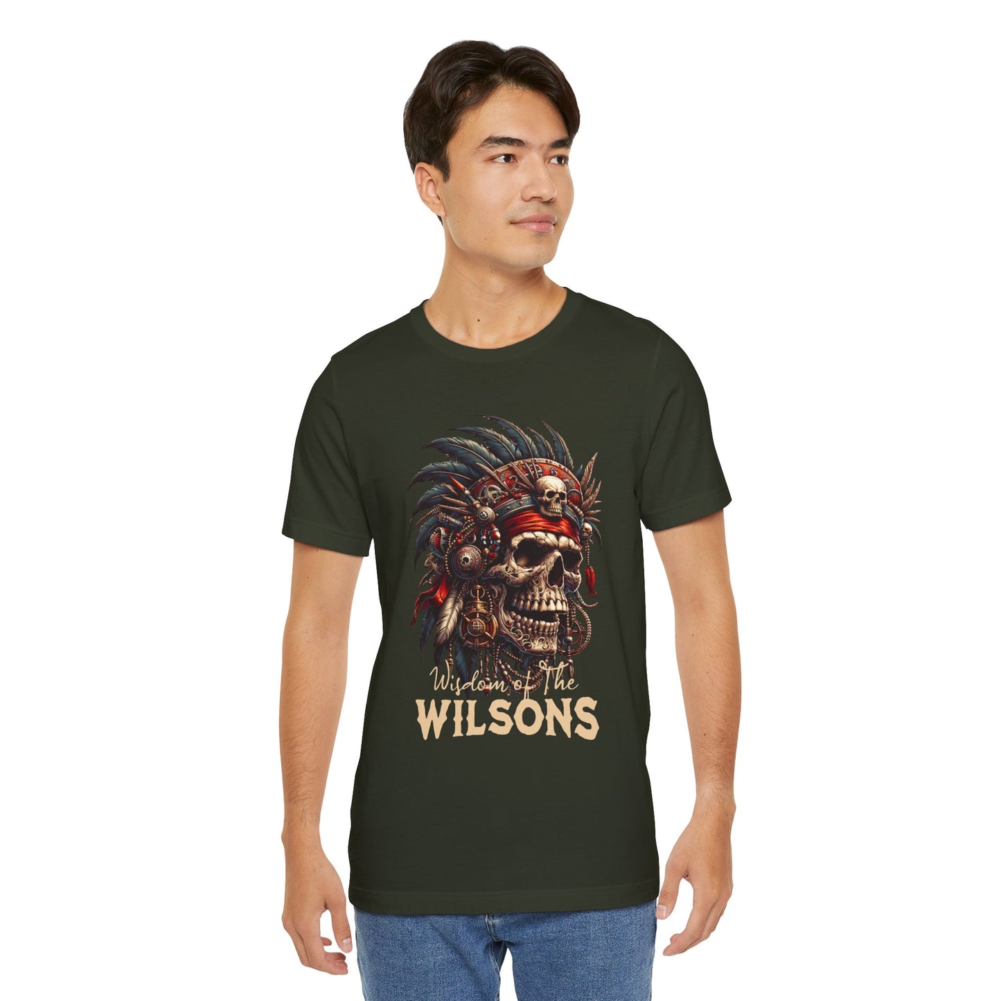 Wilson Wisdom Indian Skull -  Unisex Tee Shirt