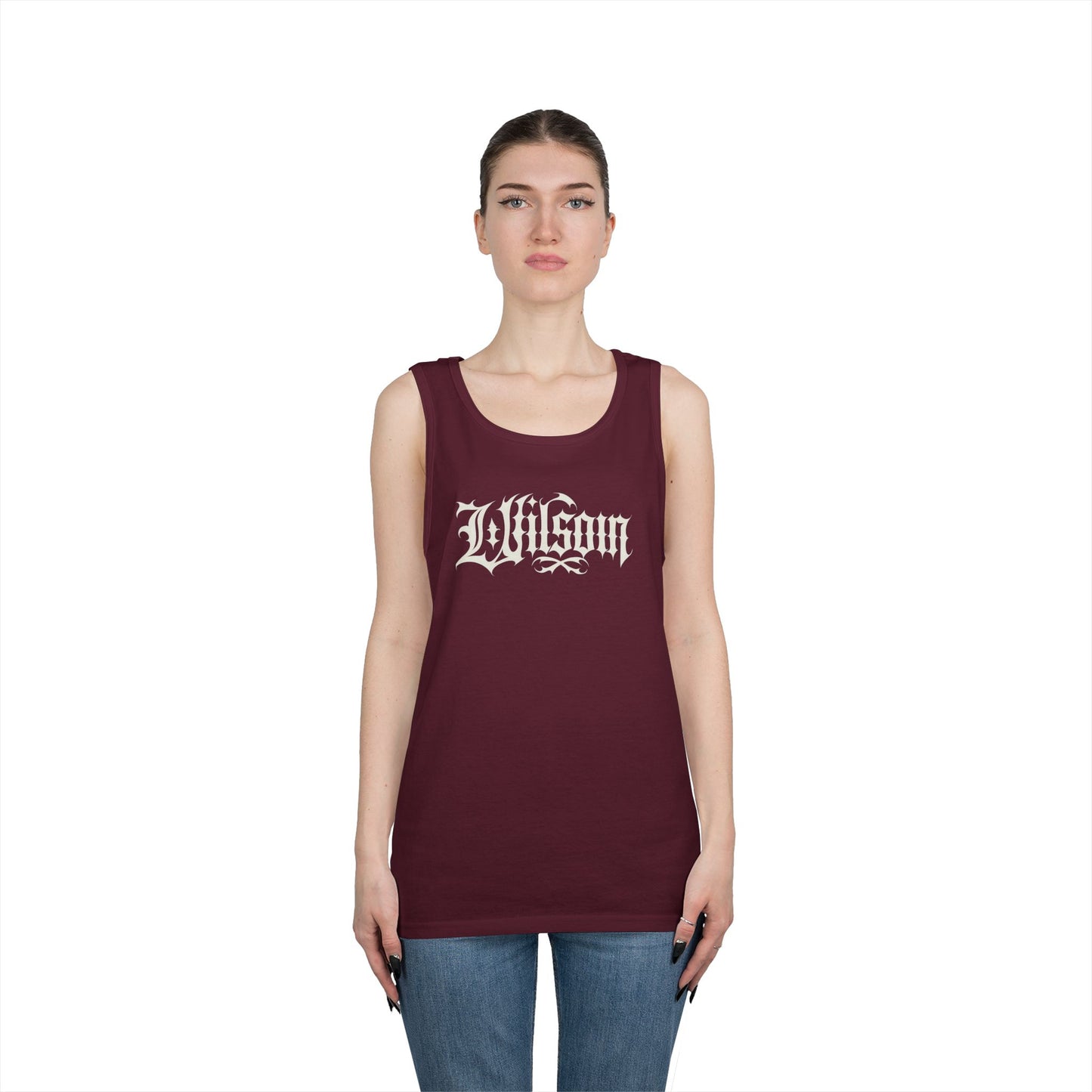 Wilson Graphic Letters - Unisex Heavy Cotton Tank Top