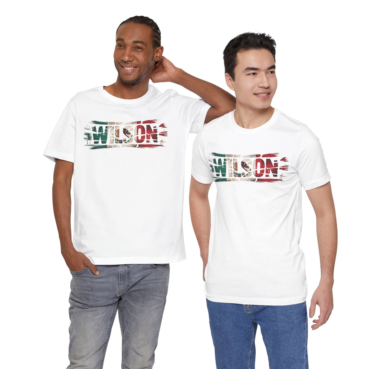 Wilson Mexican Flag Letters - Unisex Tee Shirt