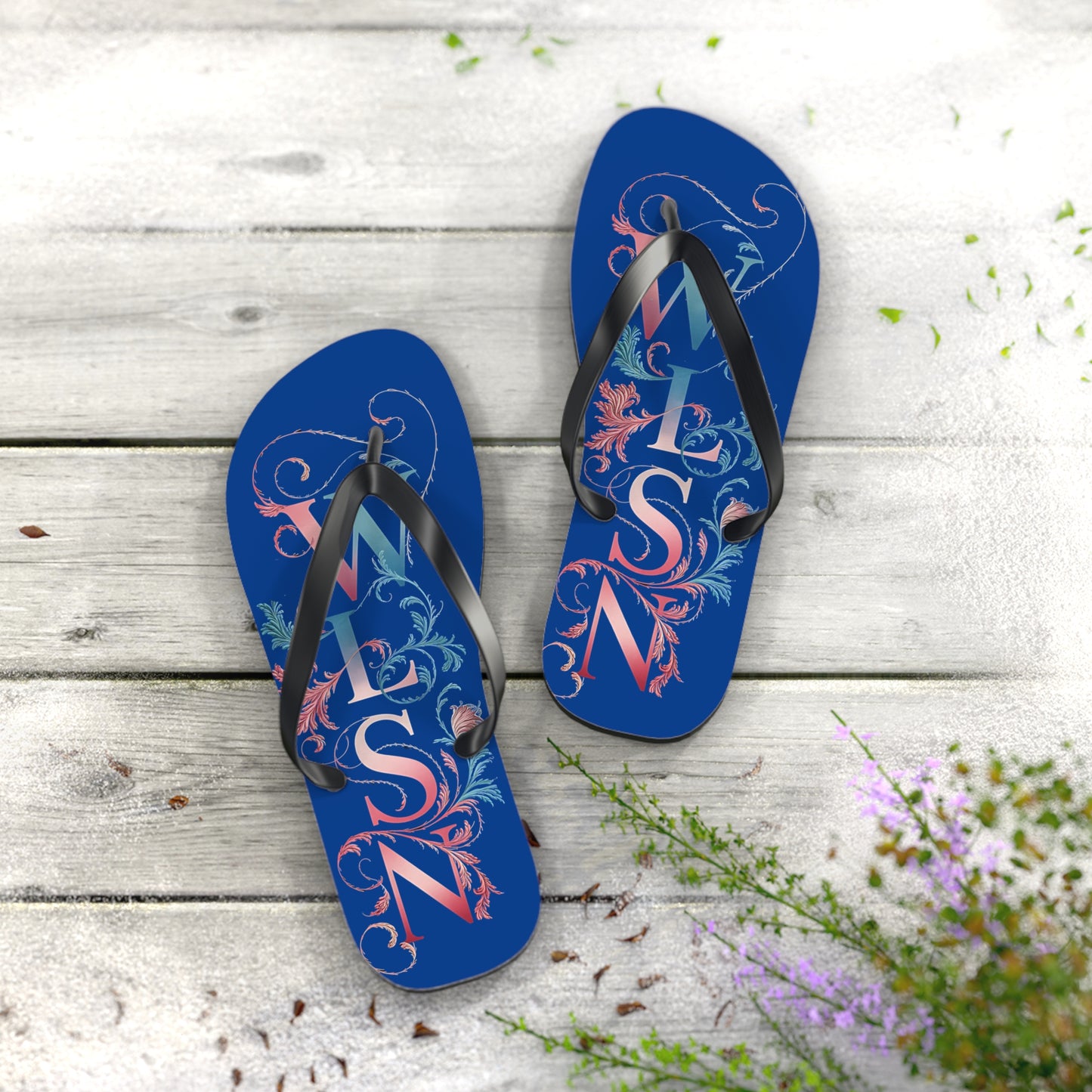Wilson Flip Flops | Blue Sandals, Beachwear