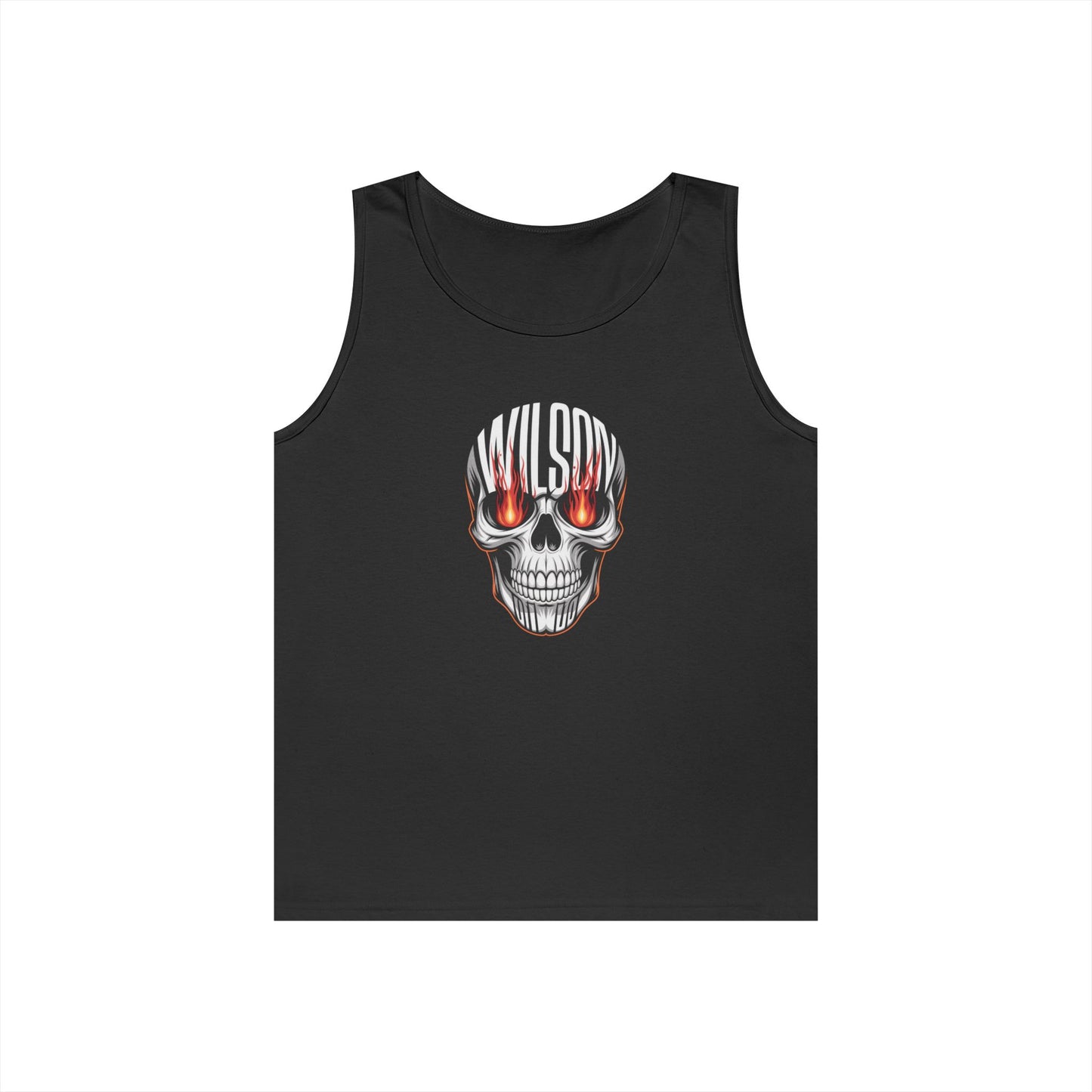 Wilson Skull with Letters - Unisex Heavy Cotton Tank Top