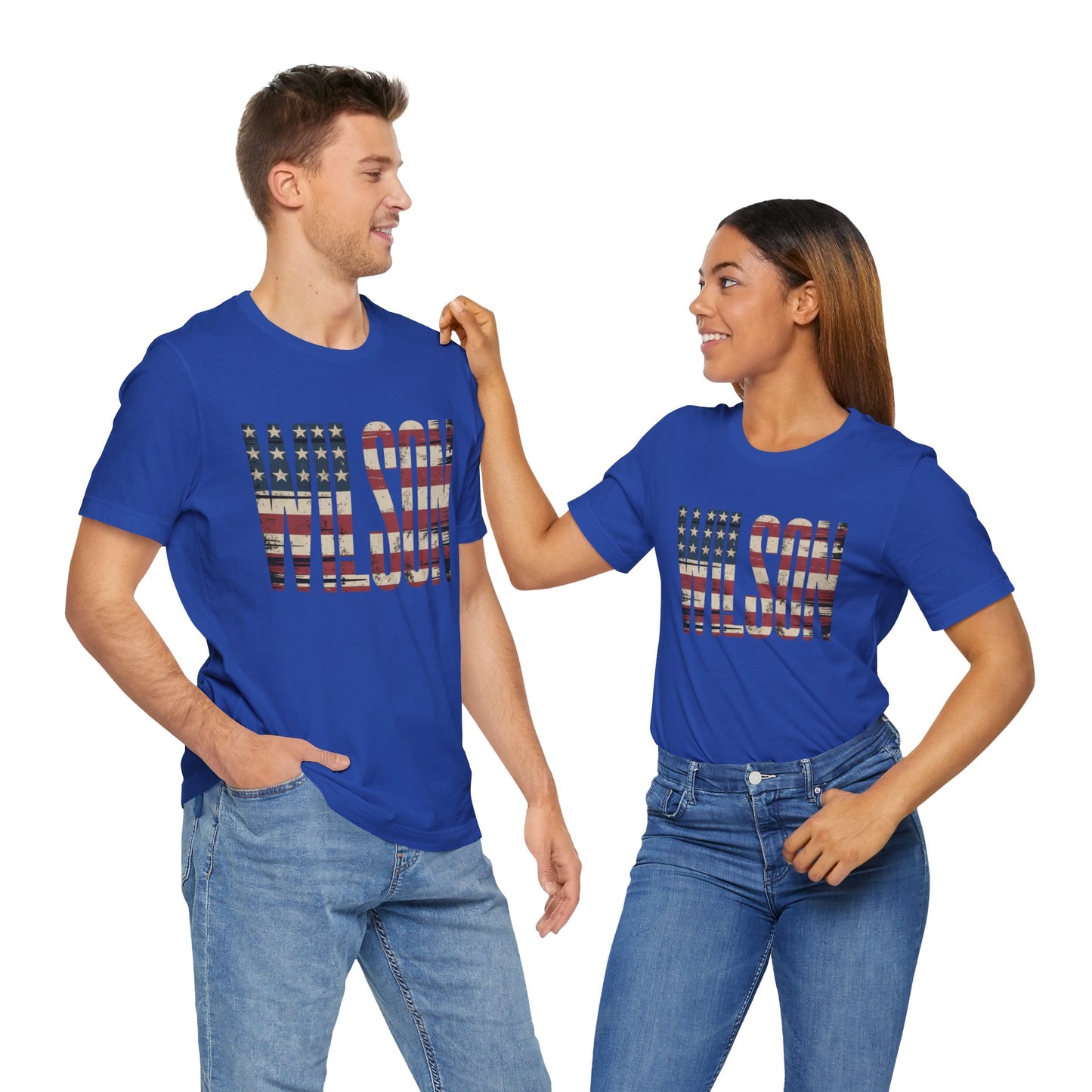 Wilson USA Flag Letters - Unisex Tee Shirt