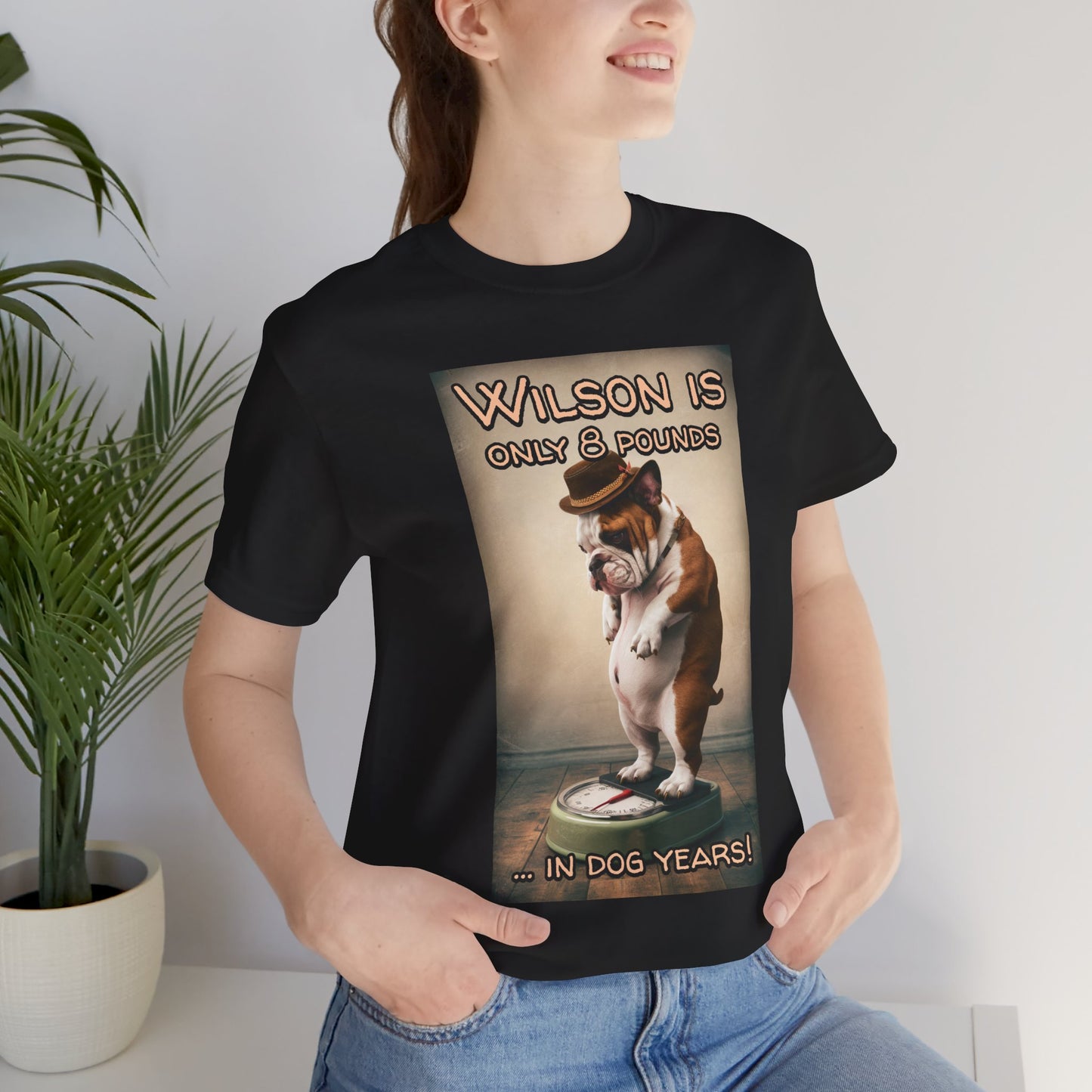 Heavy Dog on Scales - Unisex Graphic Tee