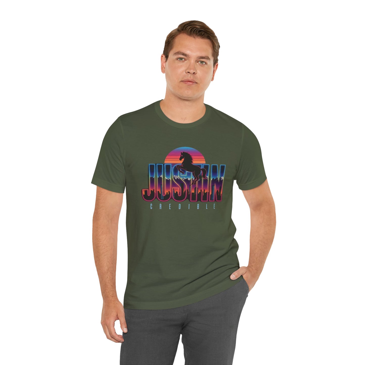 JUSTIN credible in Denver - Unisex Graphic Tee