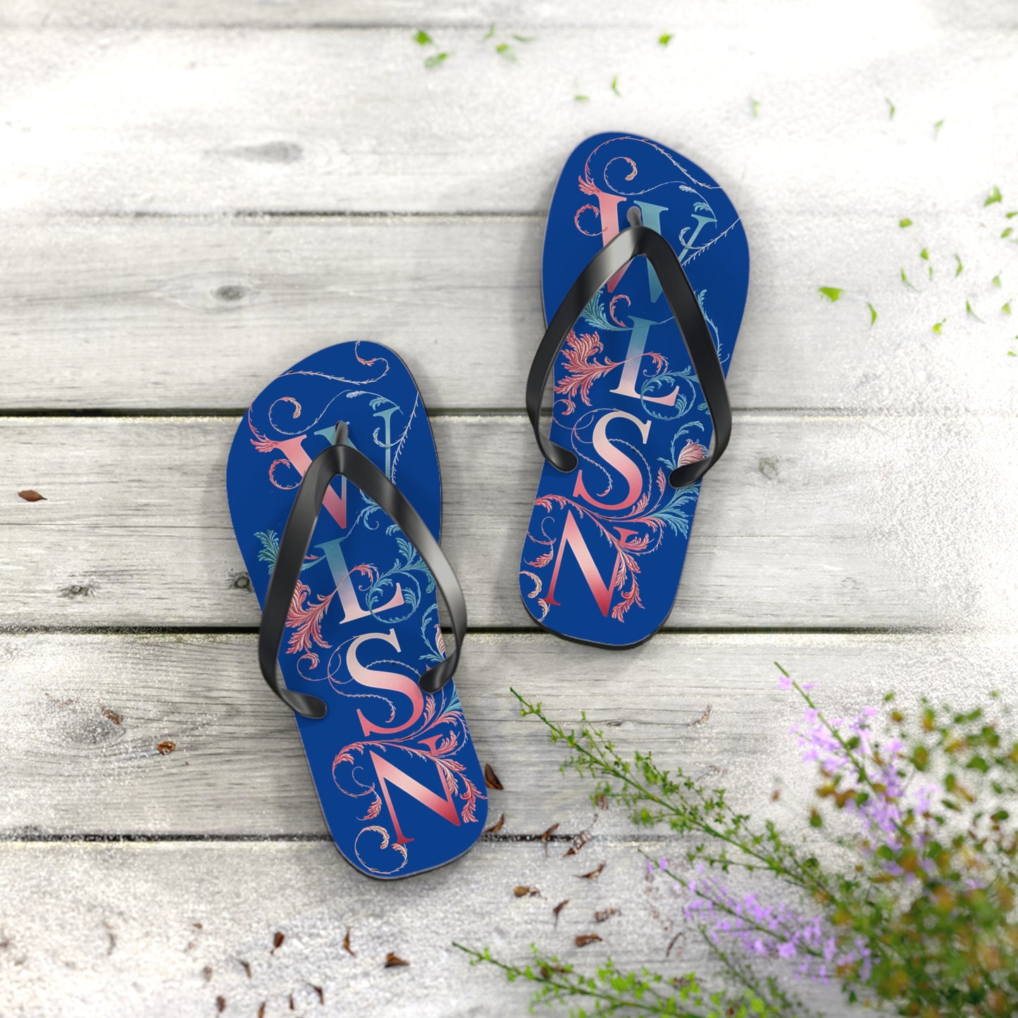 Wilson Flip Flops | Blue Sandals, Beachwear