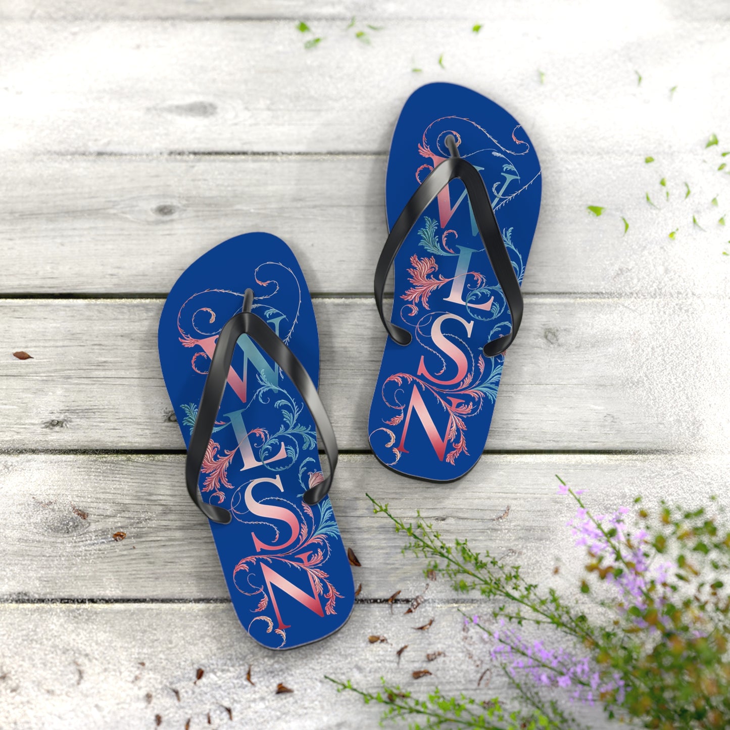 Wilson Flip Flops | Blue Sandals, Beachwear