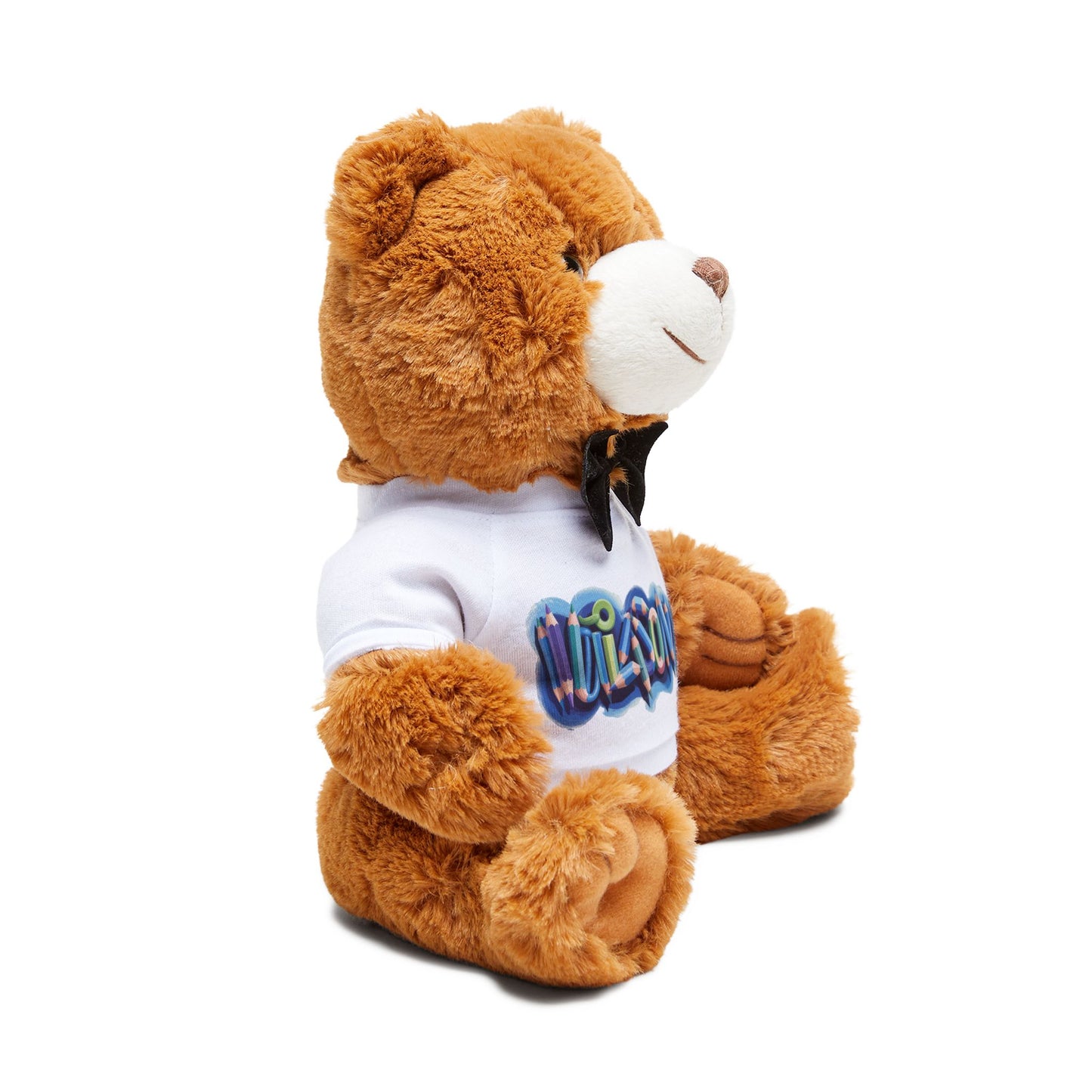 Teddy Bear with WILSON Pencil Graphic on T-Shirt