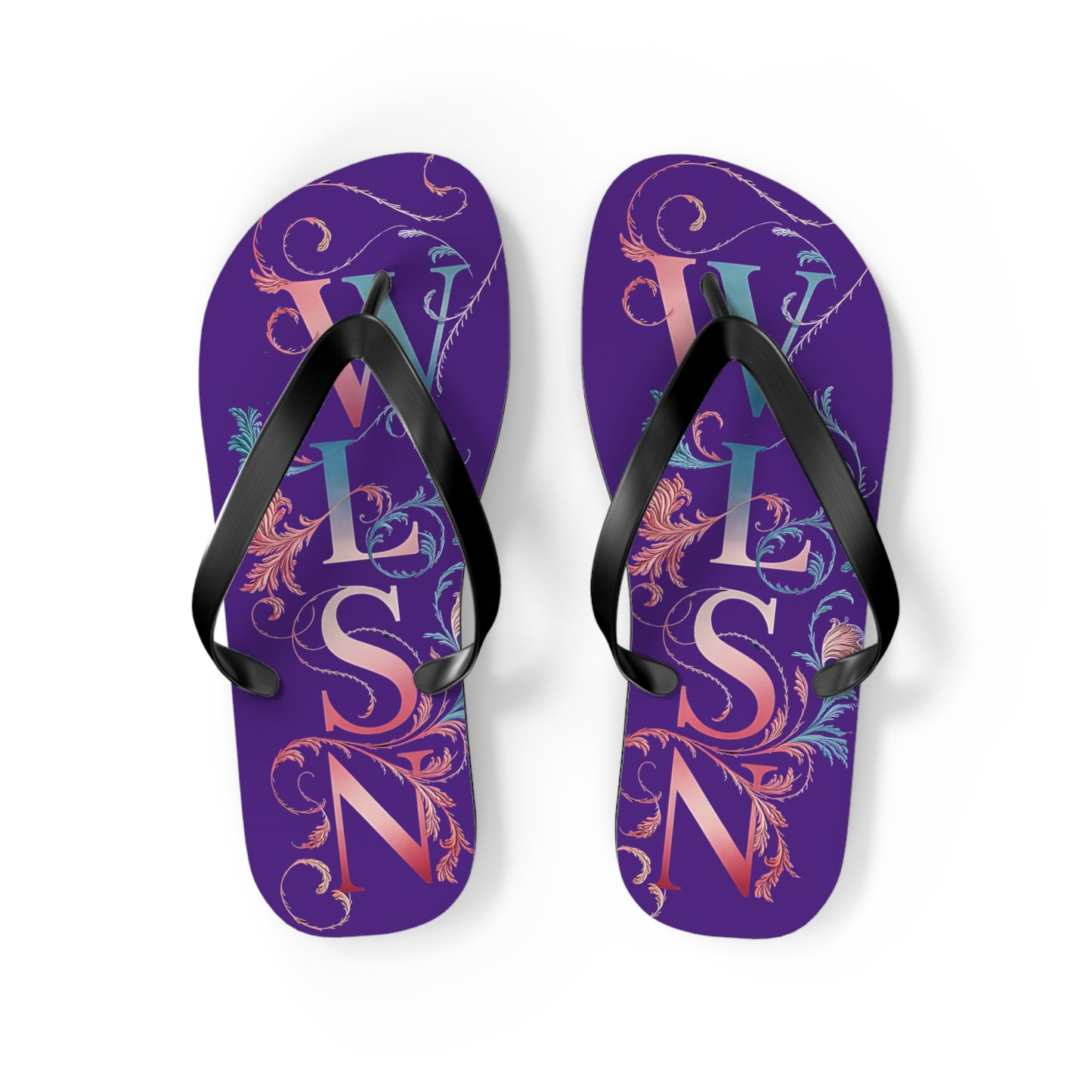 Wilson Flip Flops | Purple Sandals, Beachwear